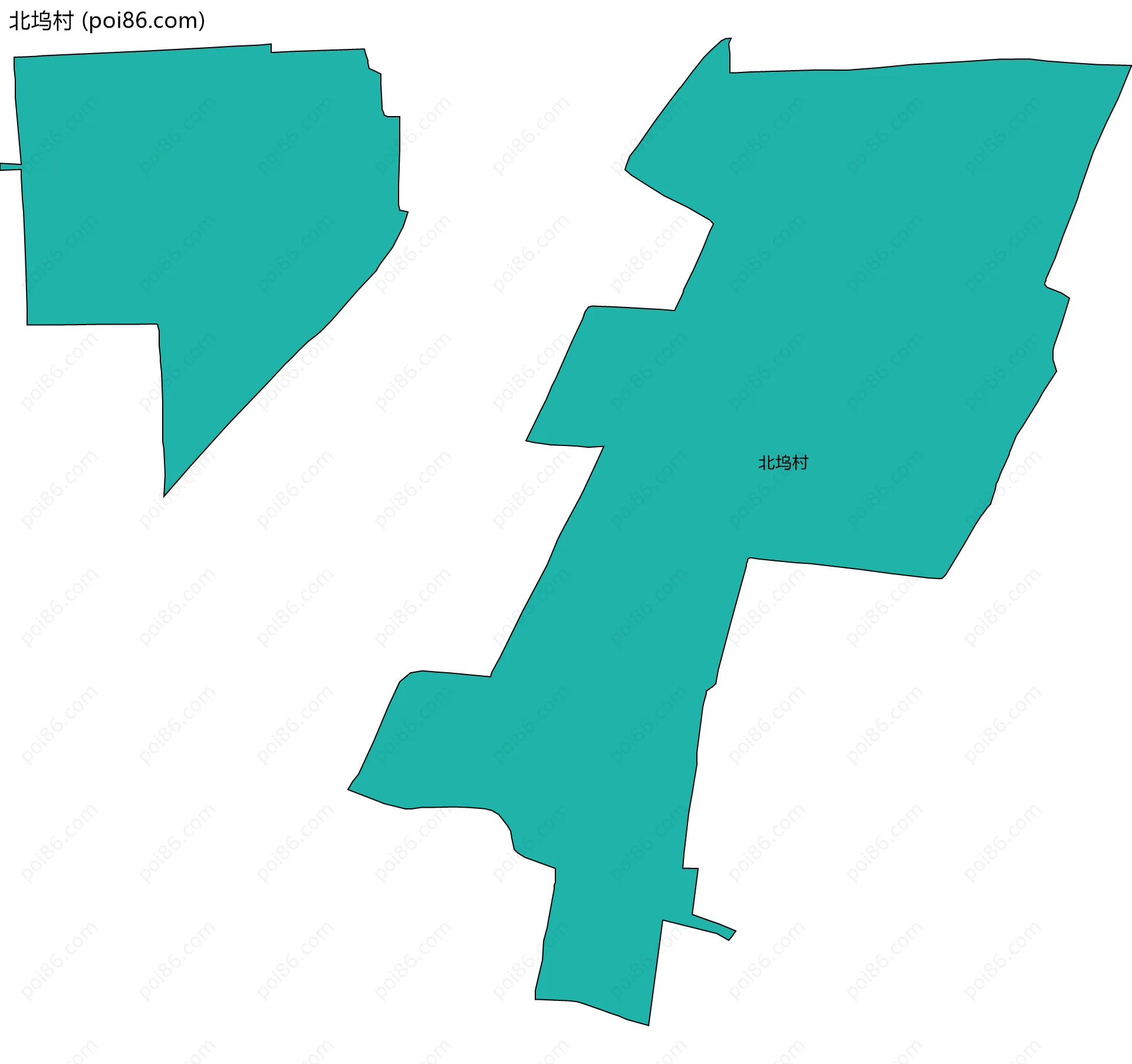 北坞村边界地图