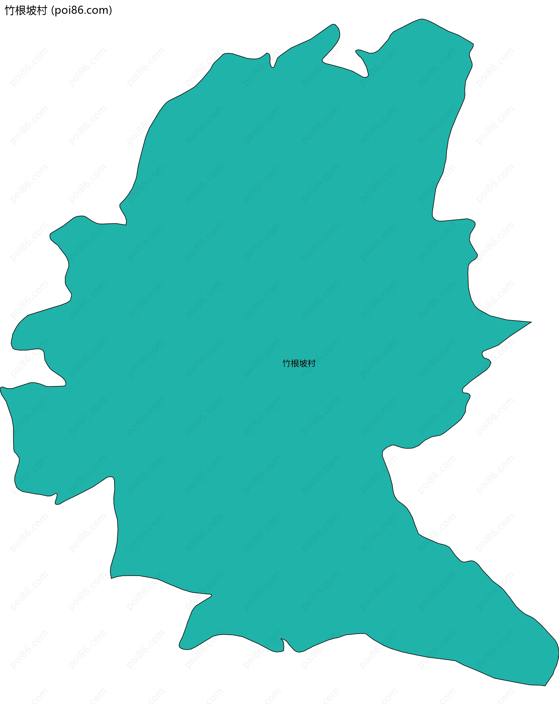 竹根坡村边界地图