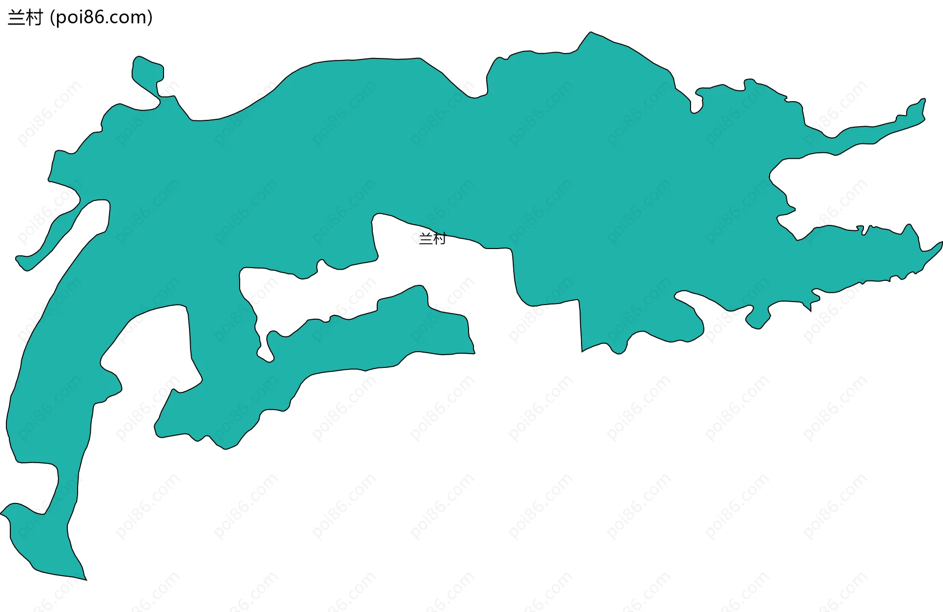 兰村边界地图