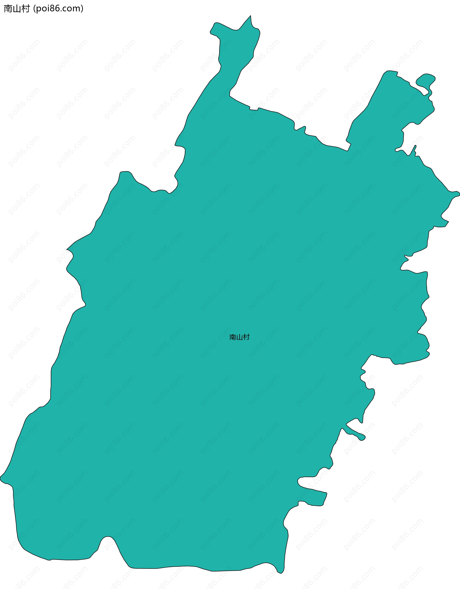 南山村边界地图
