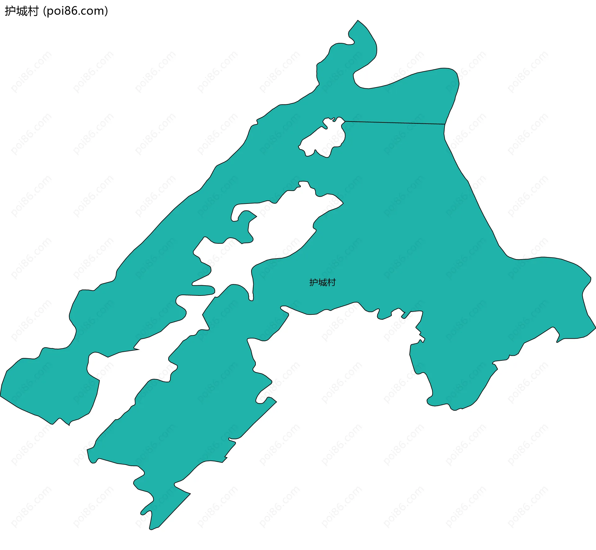 护城村边界地图