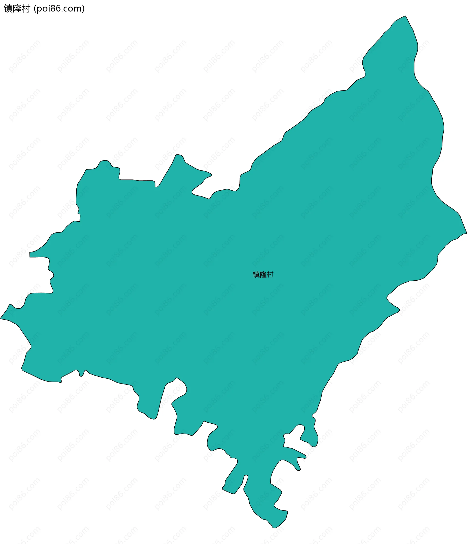 镇隆村边界地图