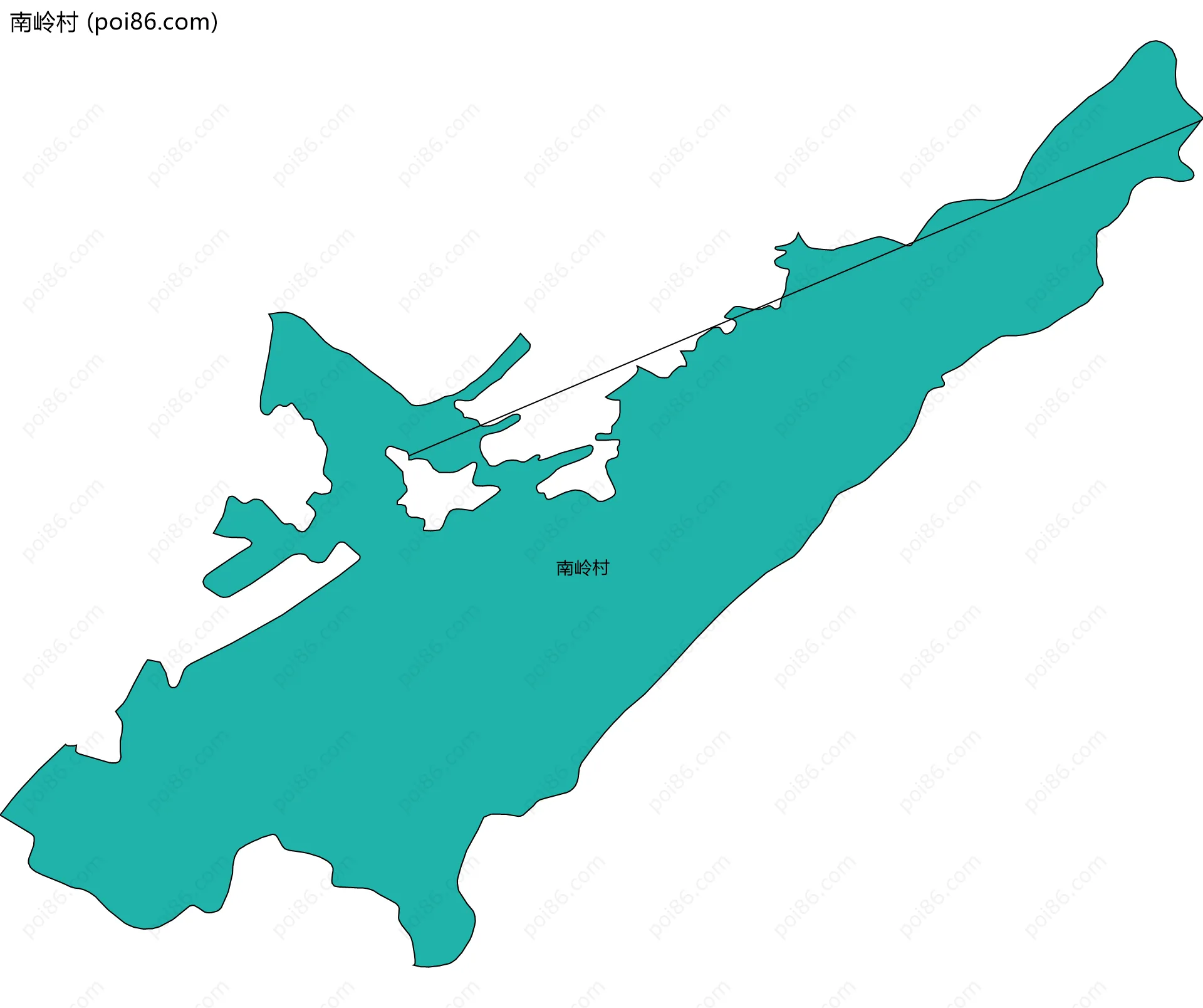 南岭村边界地图