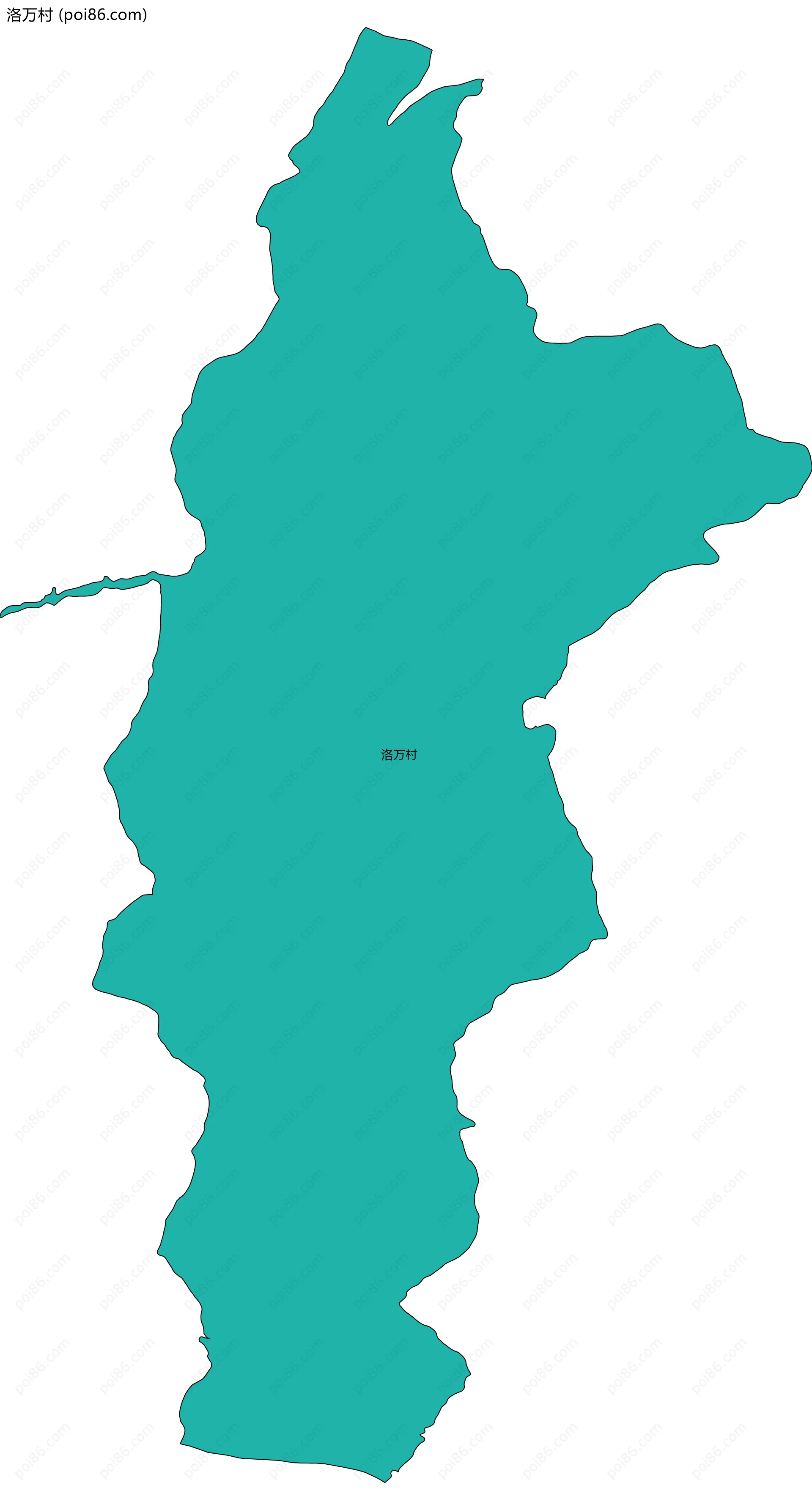 洛万村边界地图