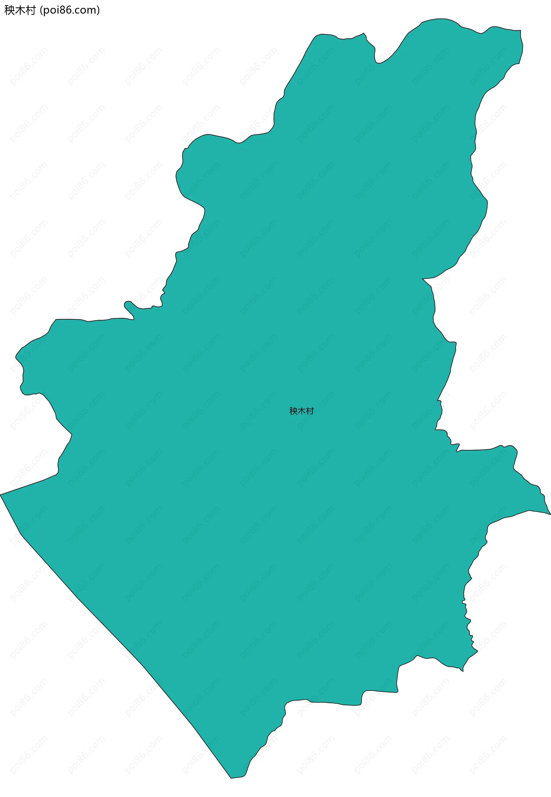 秧木村边界地图