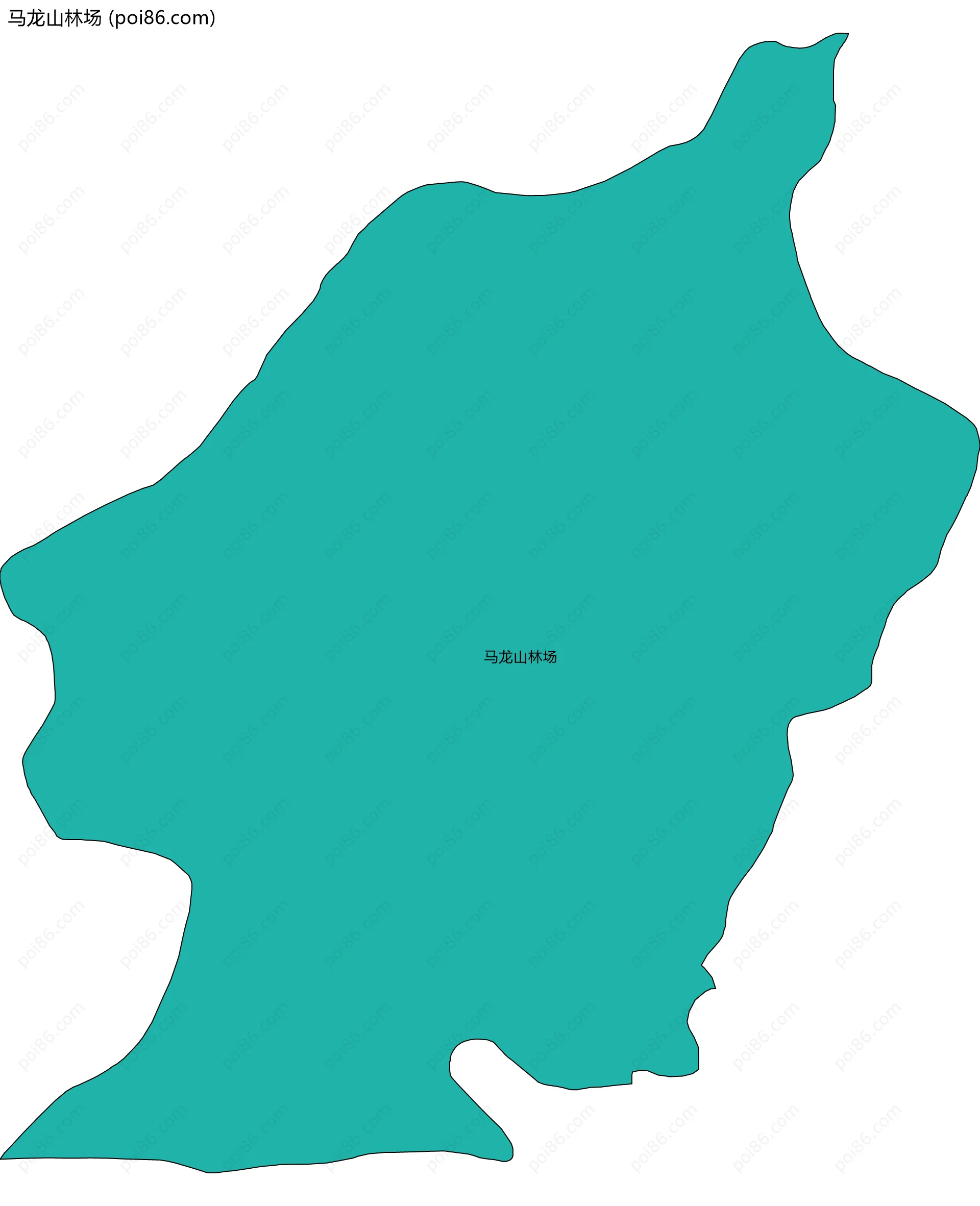 马龙山林场边界地图