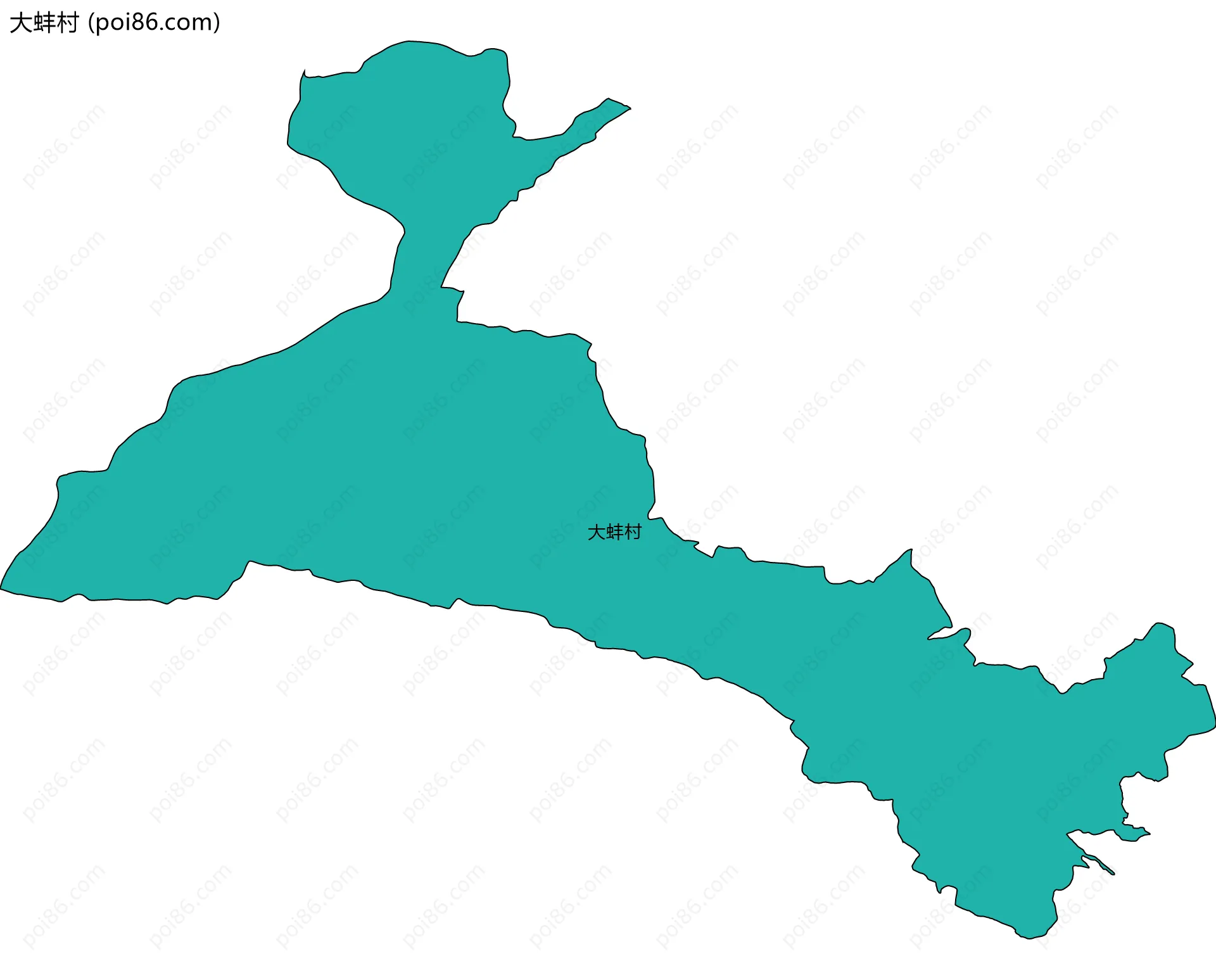 大蚌村边界地图