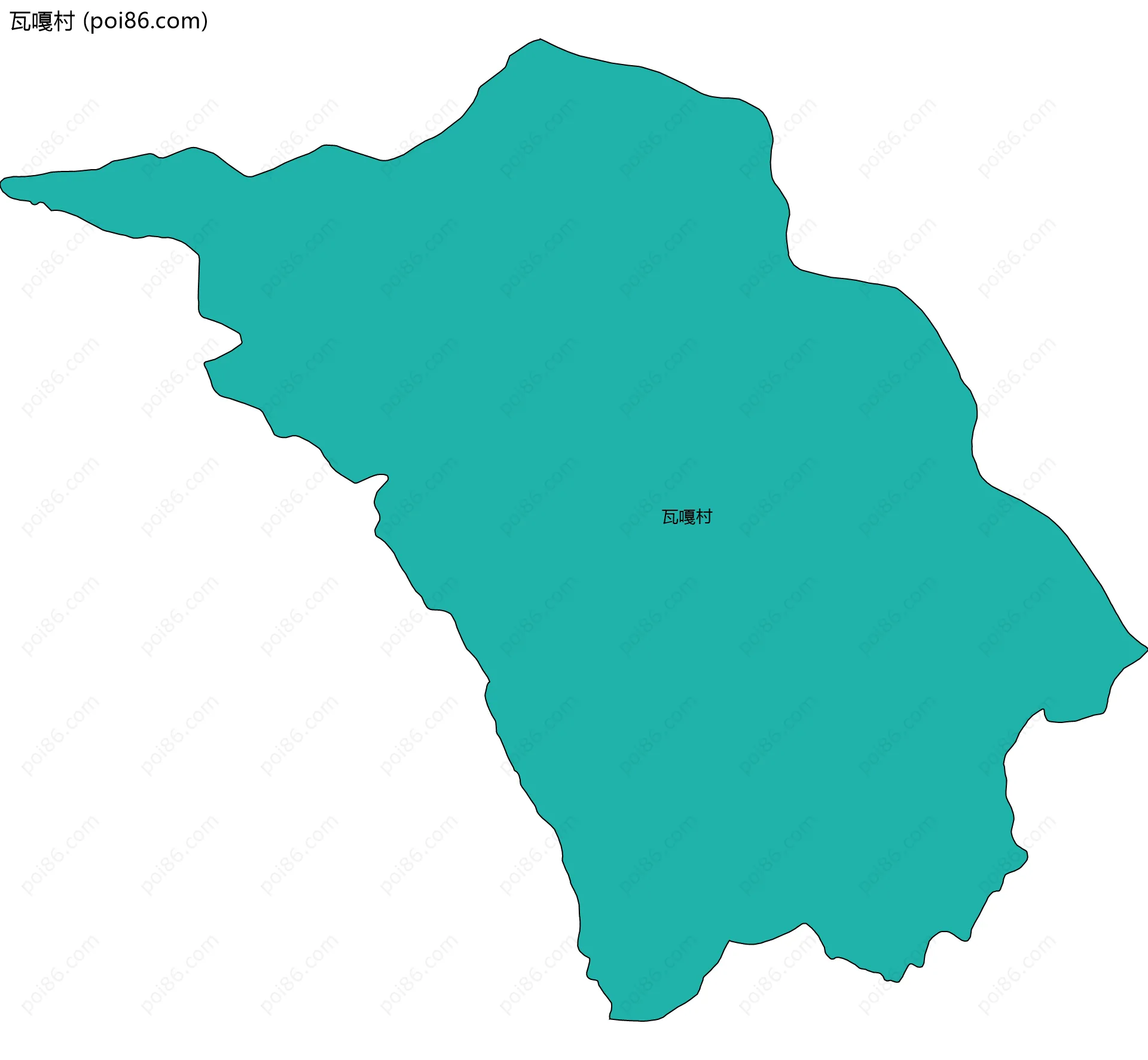 瓦嘎村边界地图