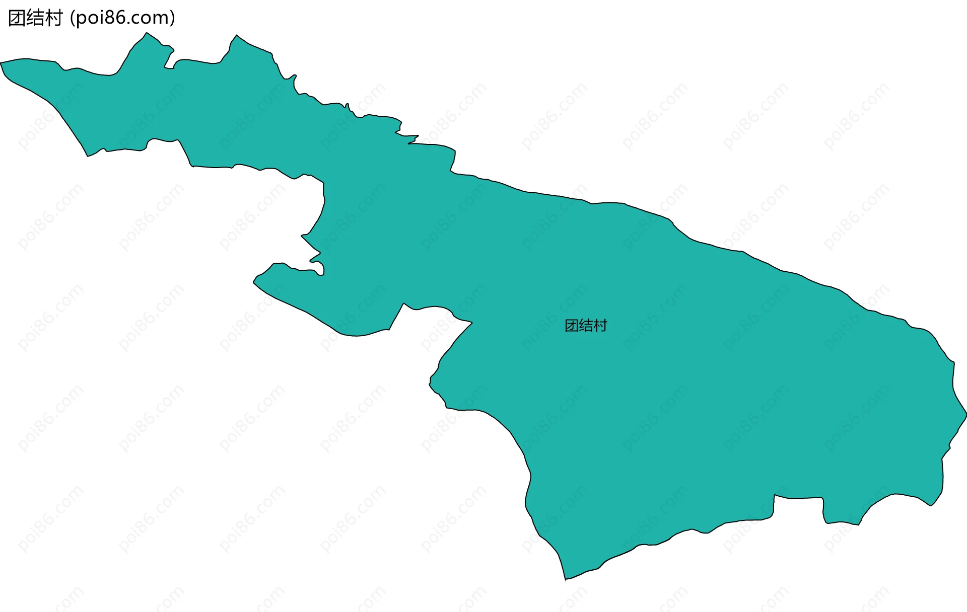 团结村边界地图