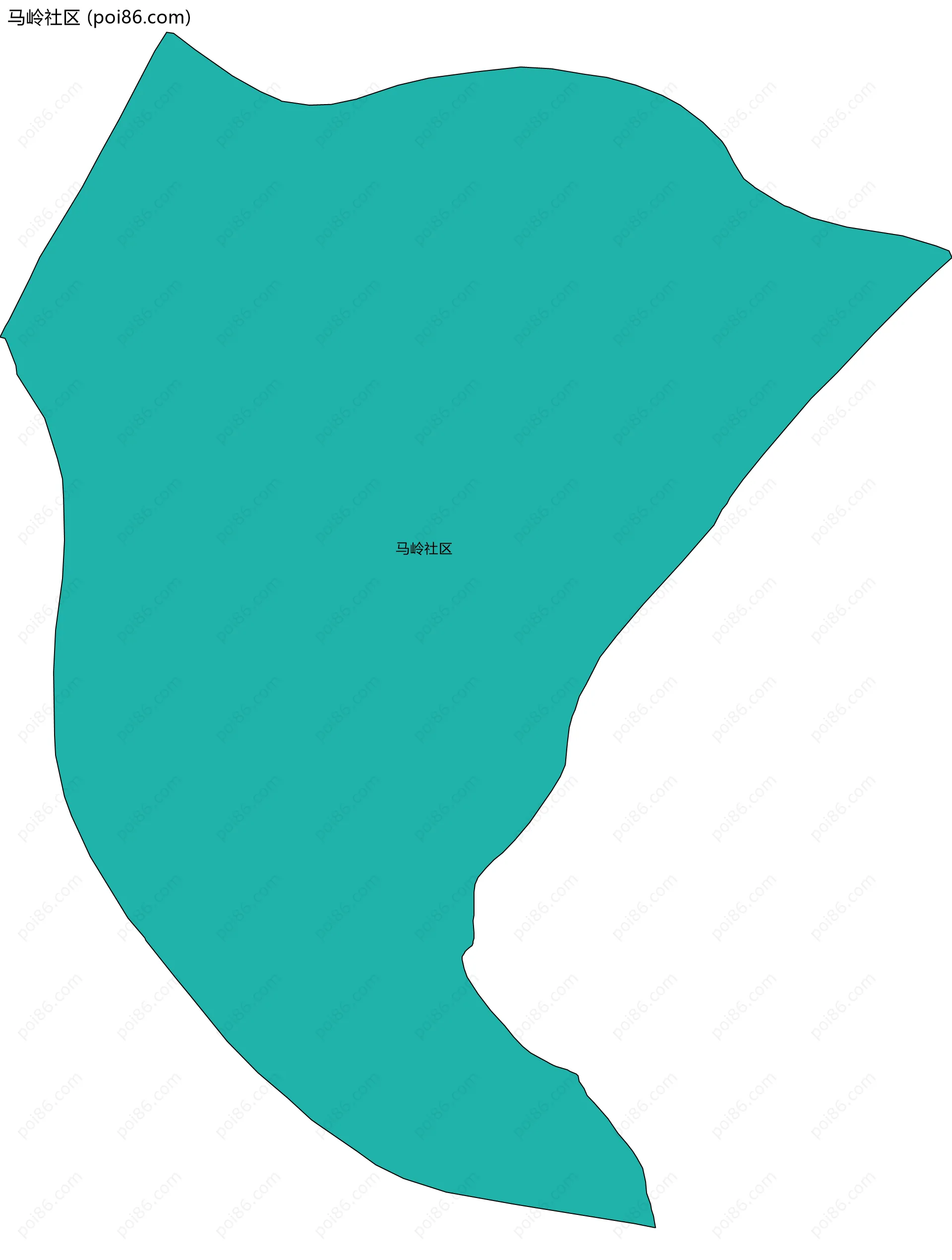 马岭社区边界地图