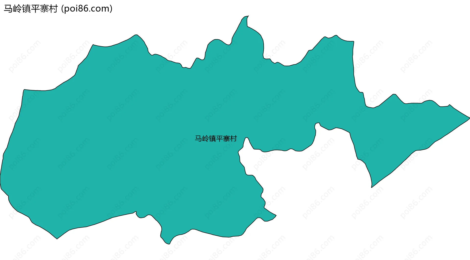 马岭镇平寨村边界地图