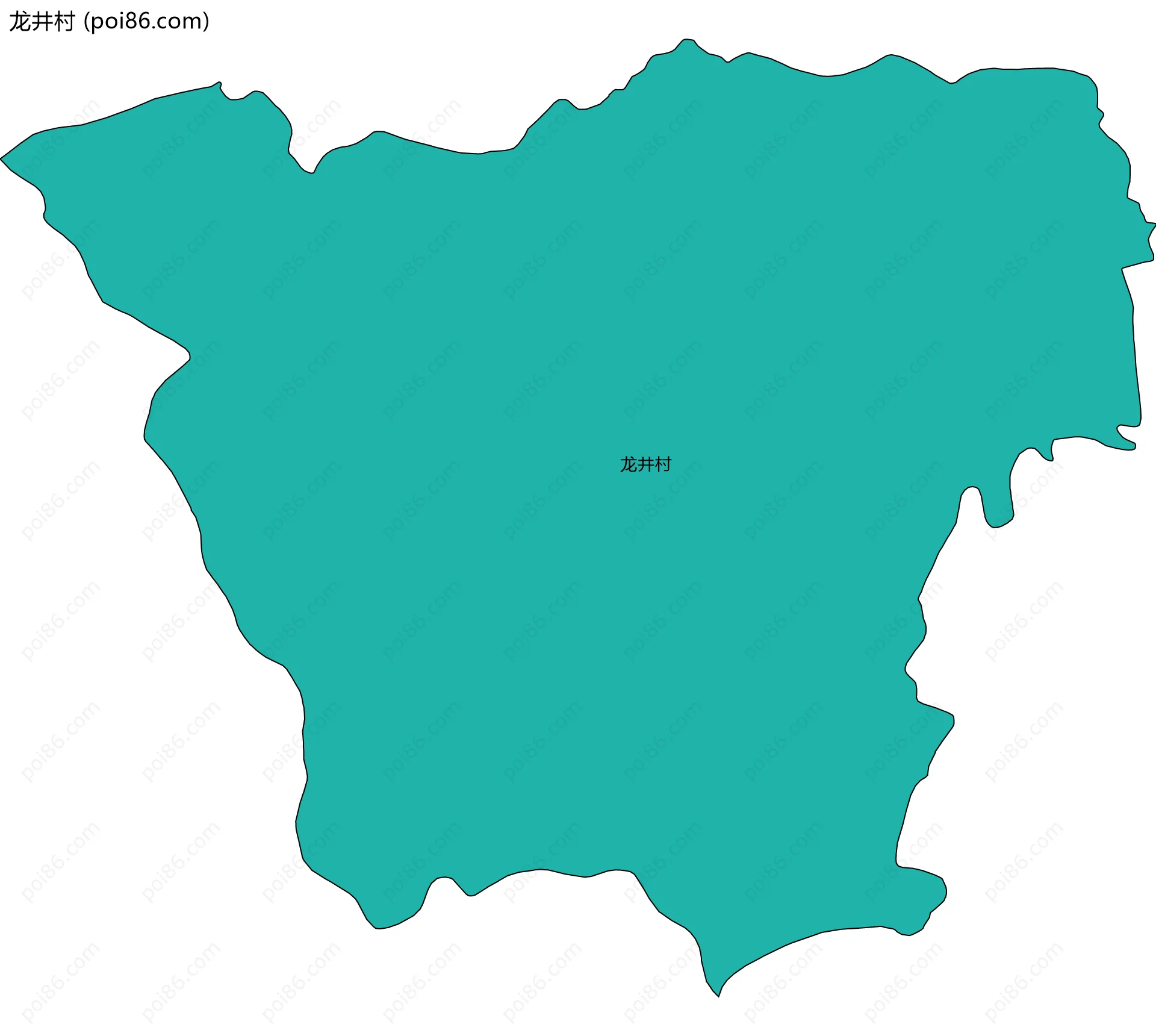 龙井村边界地图