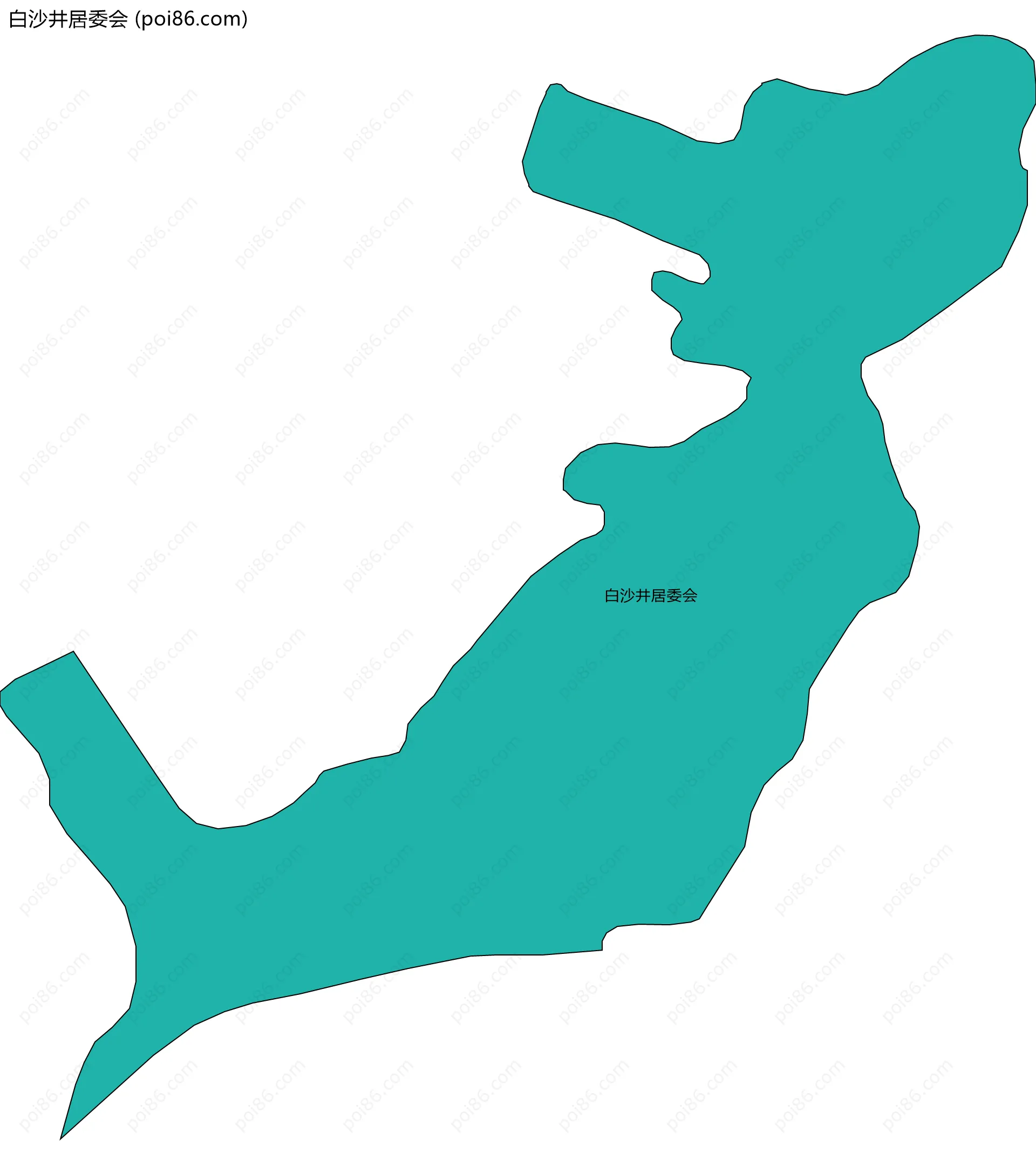 白沙井居委会边界地图
