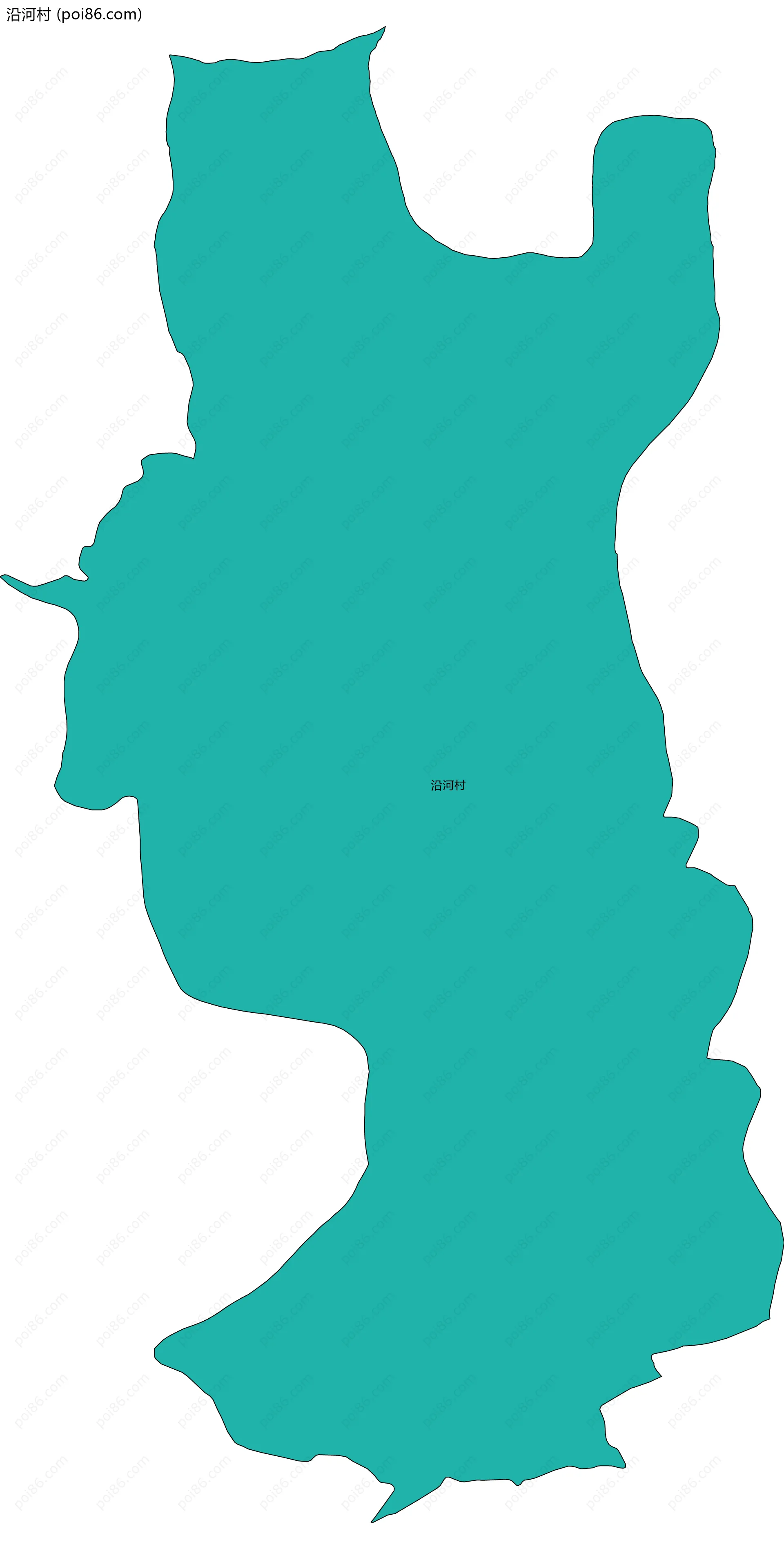 沿河村边界地图