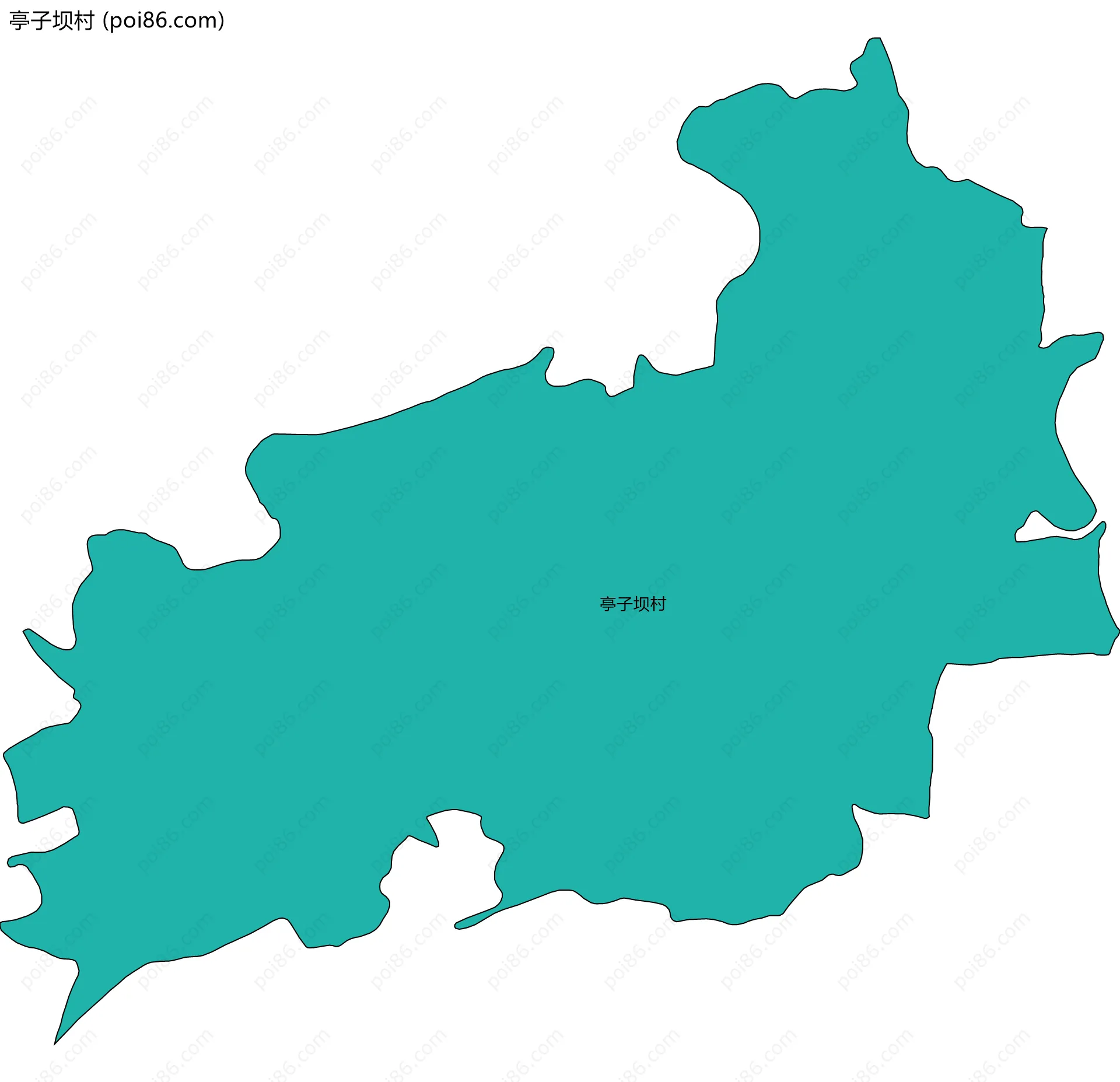 亭子坝村边界地图