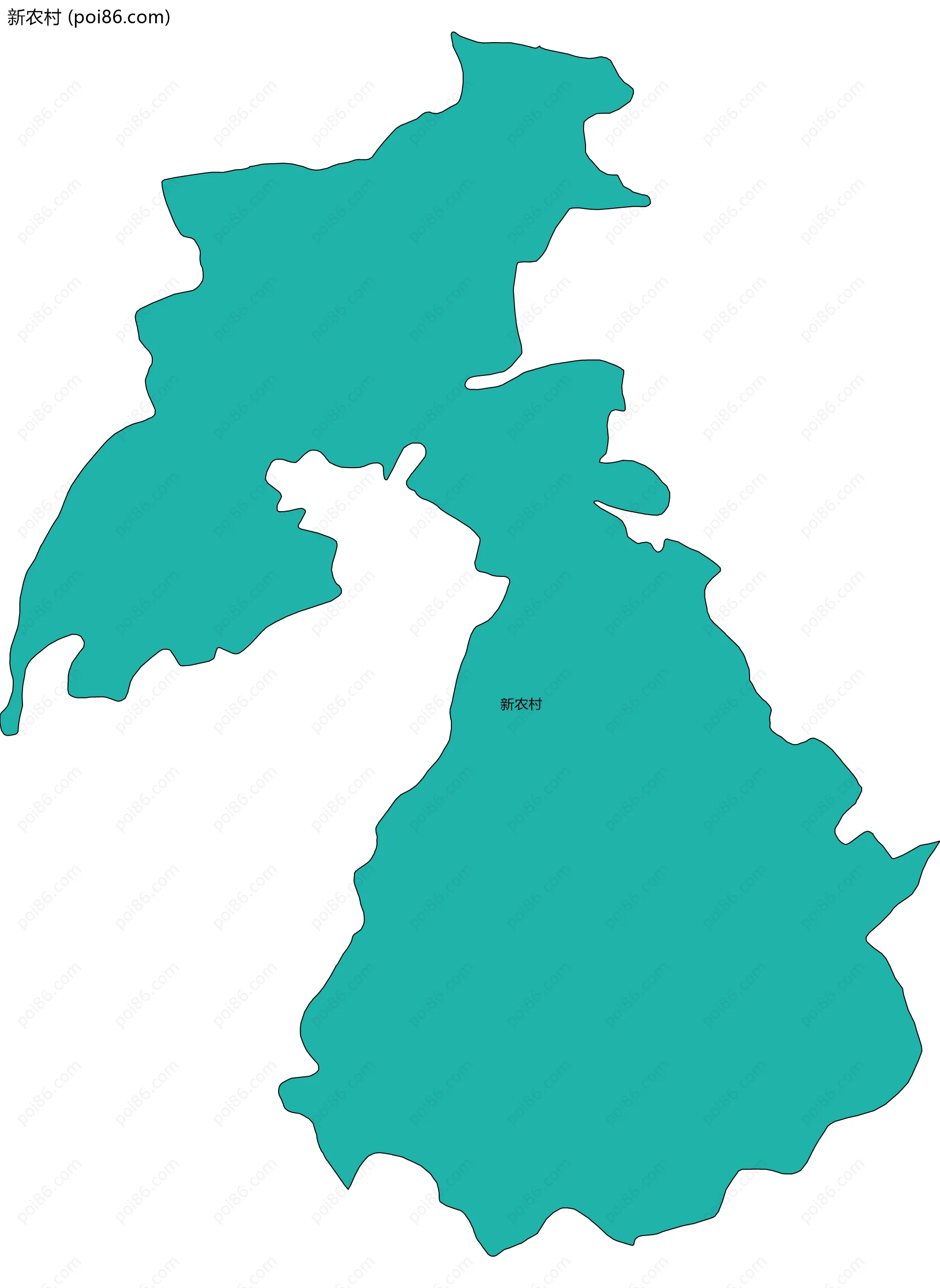 新农村边界地图