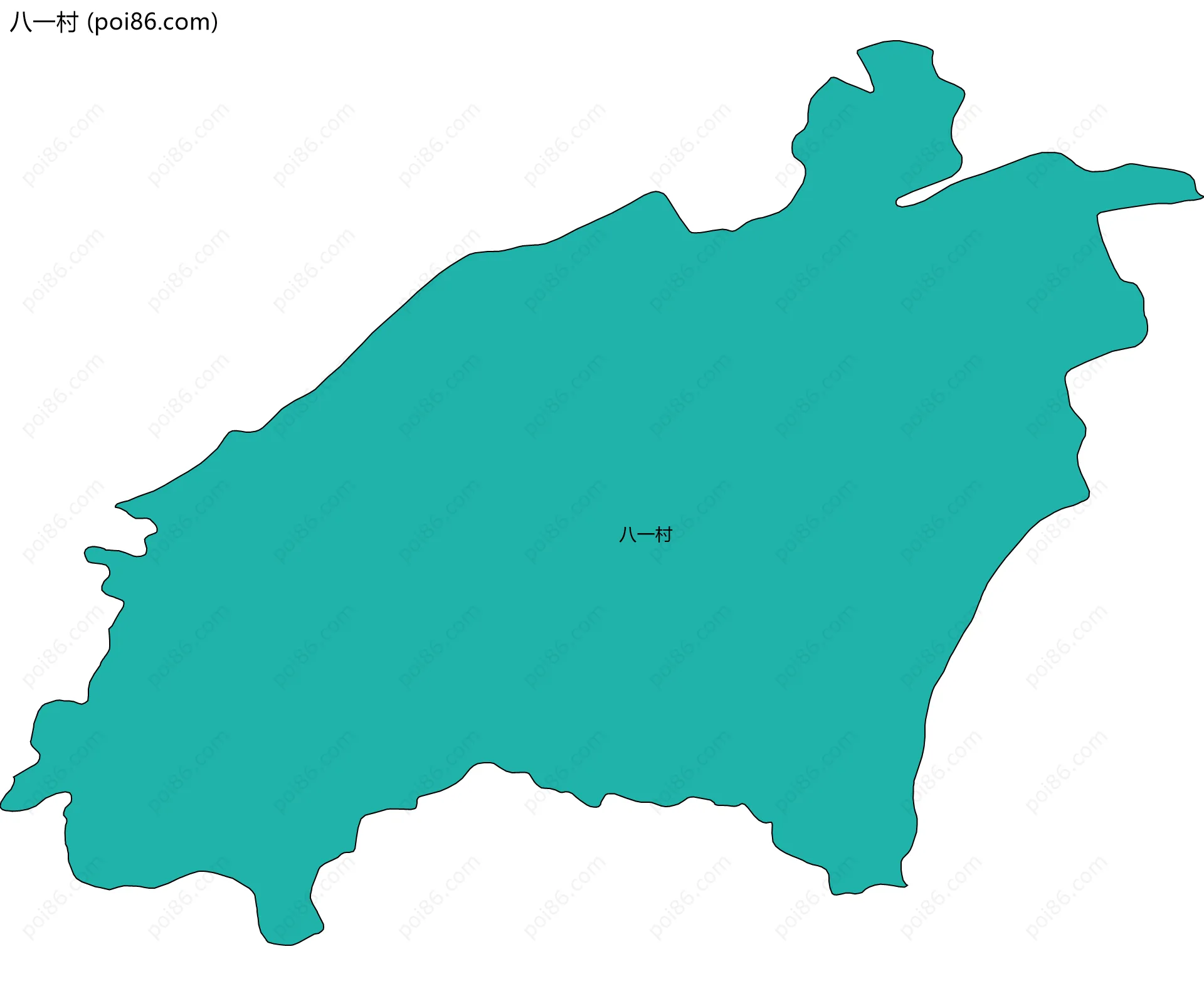 八一村边界地图