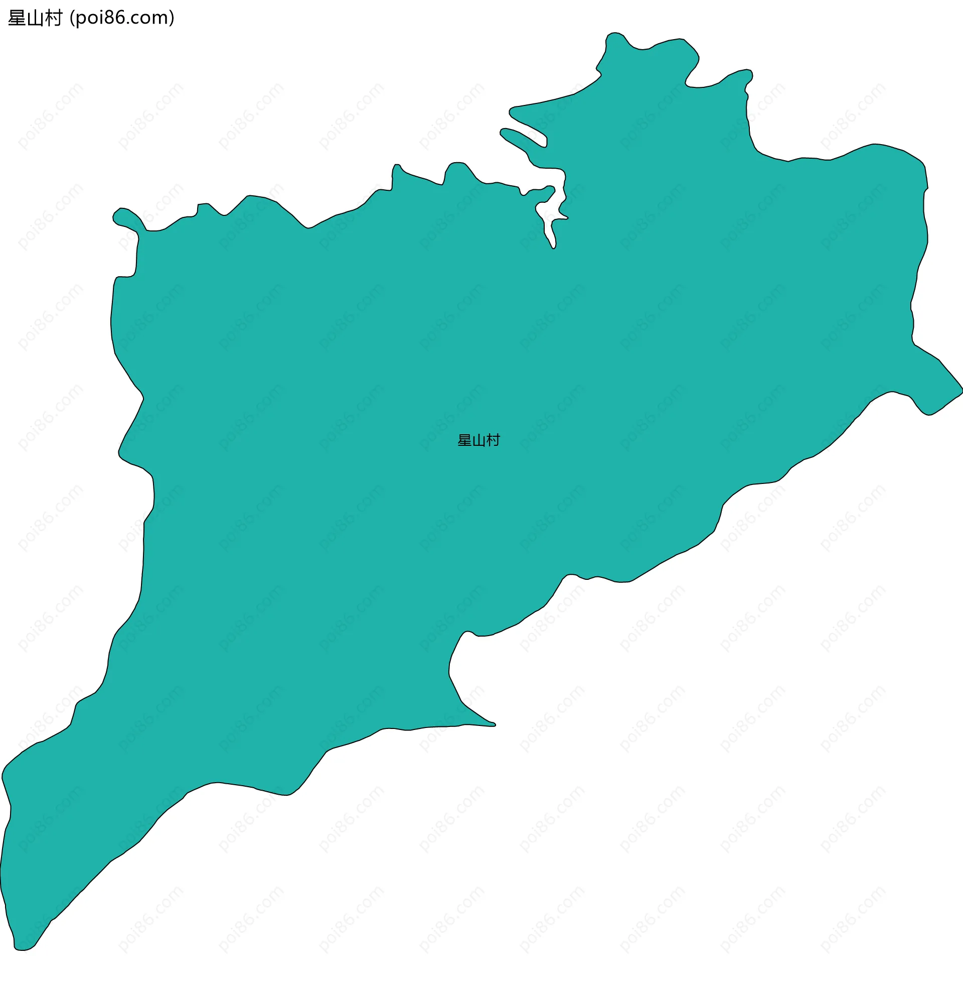 星山村边界地图