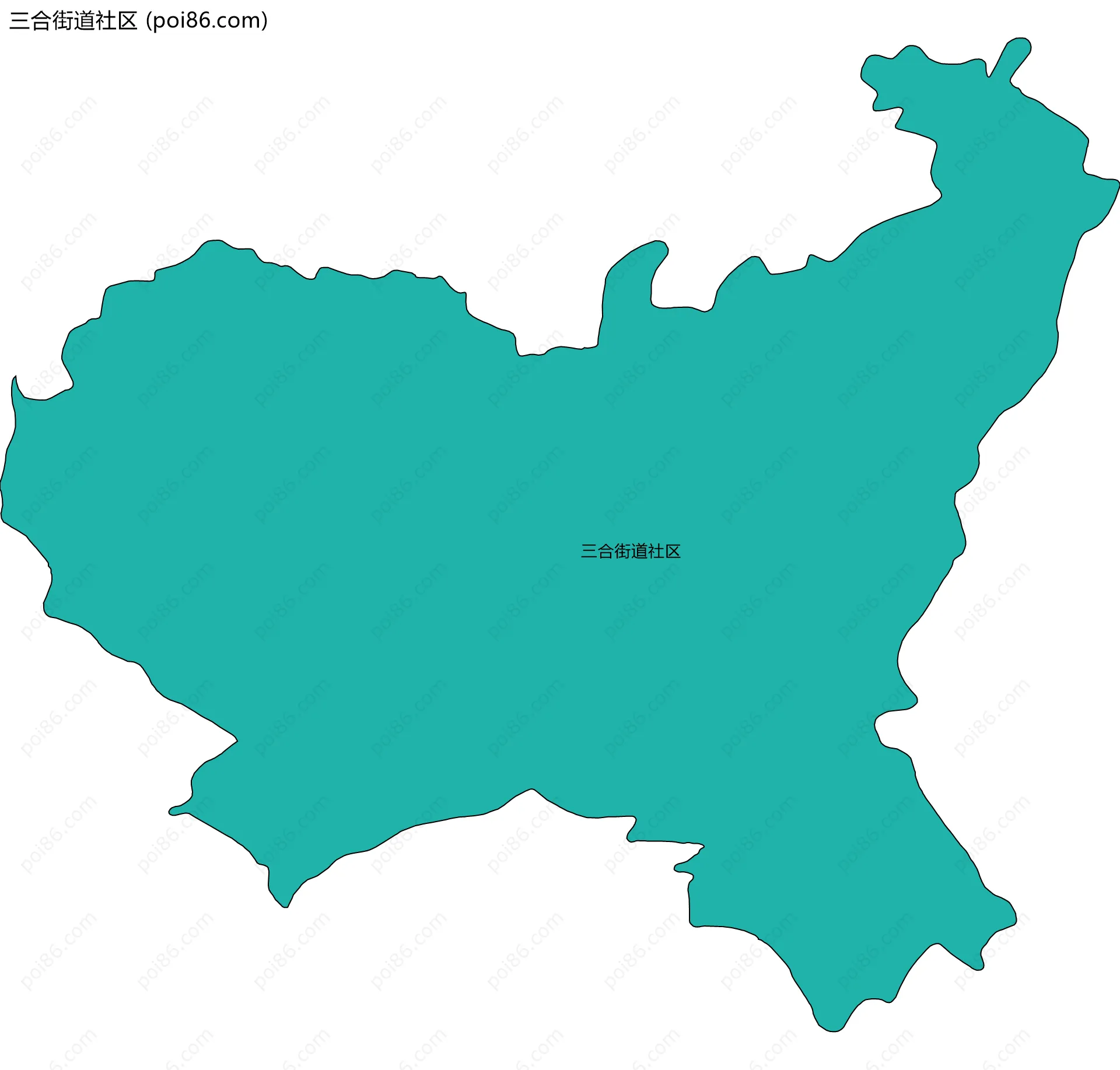 三合街道社区边界地图