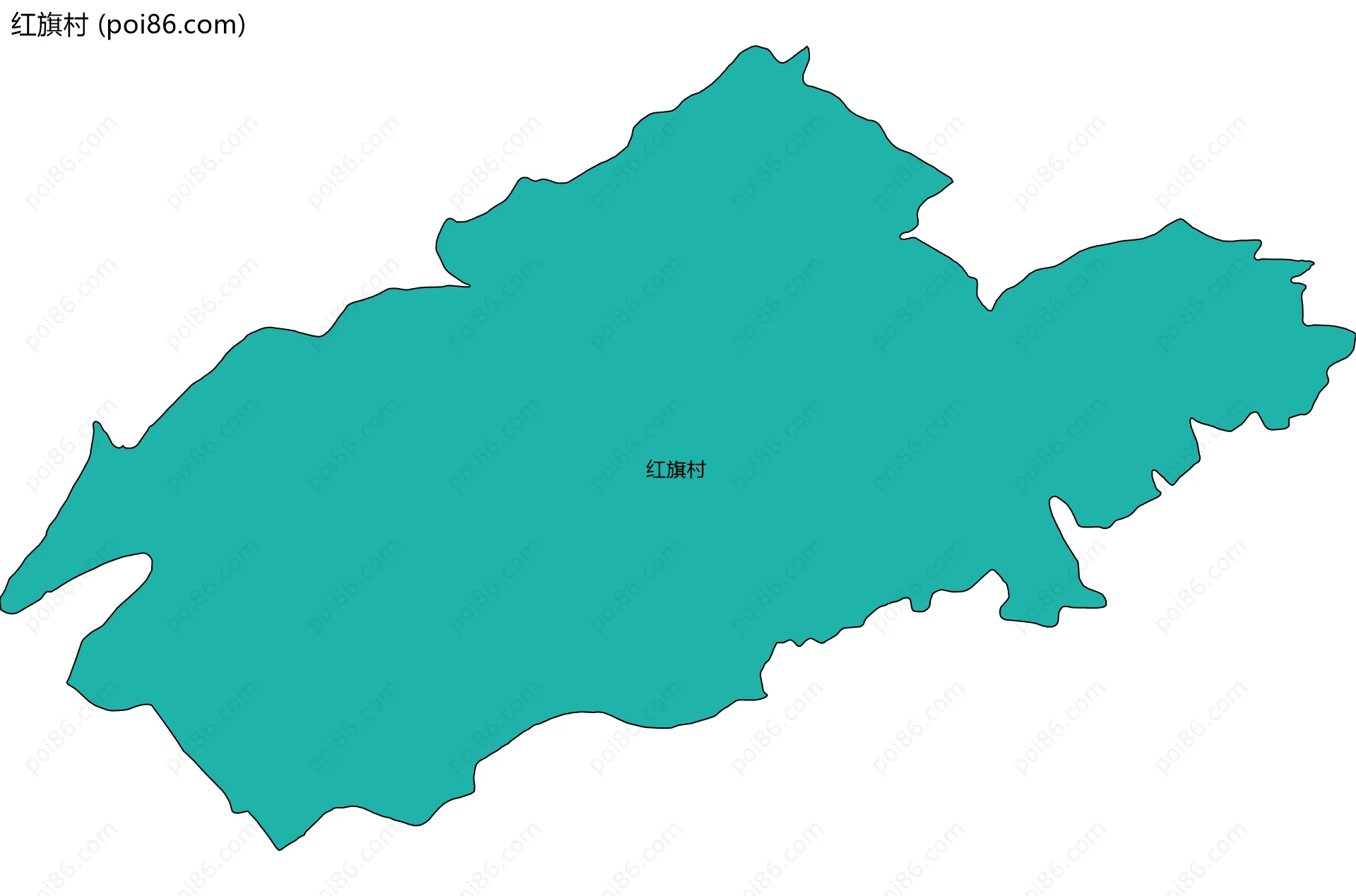红旗村边界地图