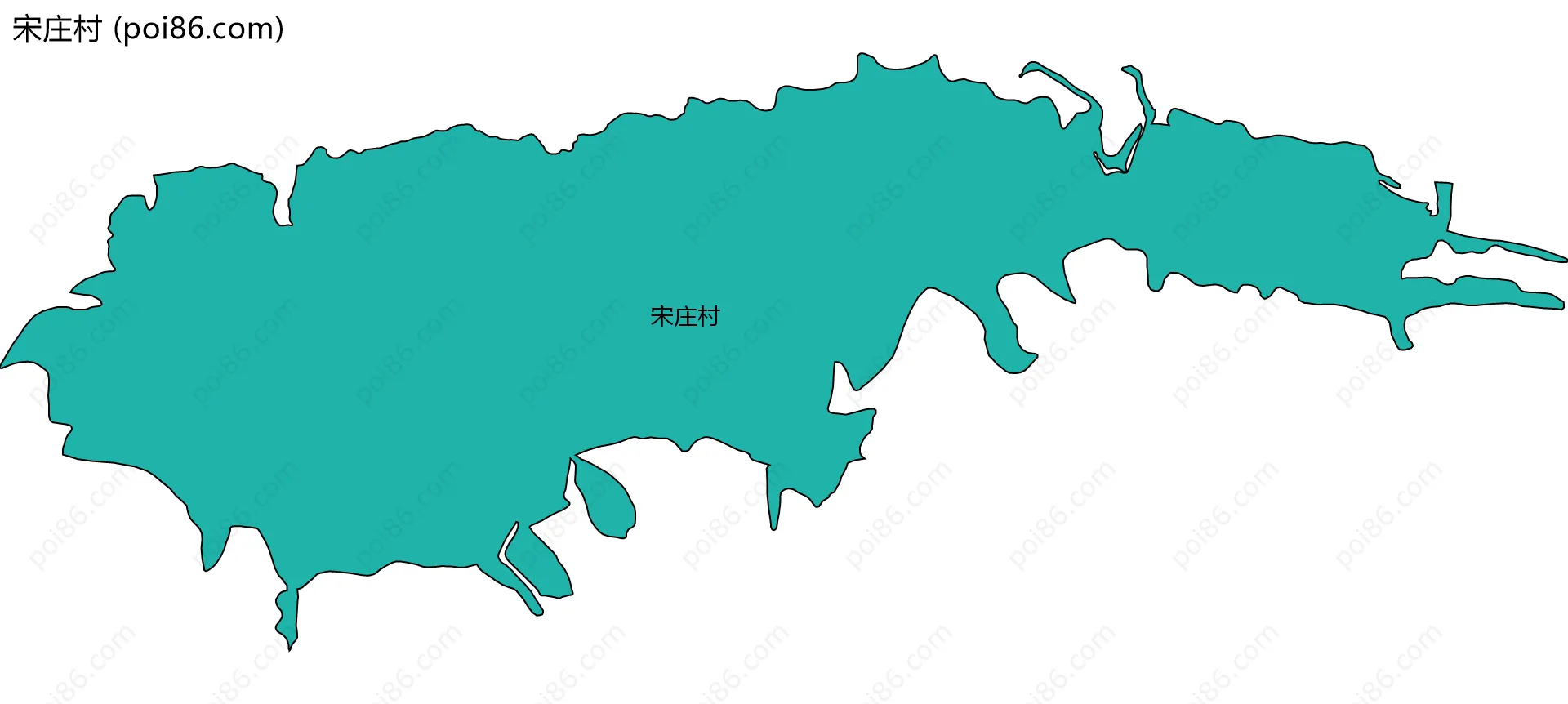 宋庄村边界地图