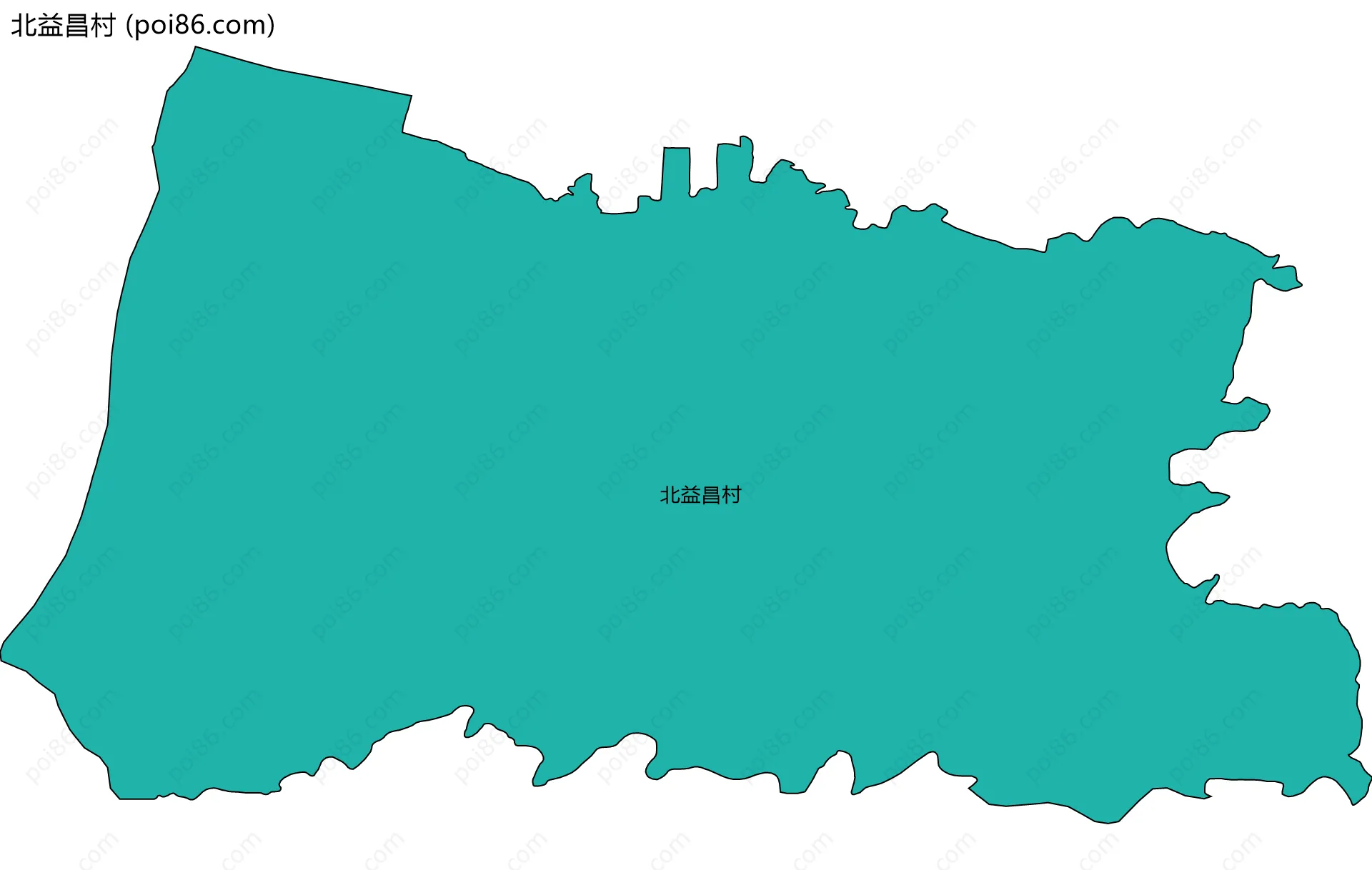 北益昌村边界地图