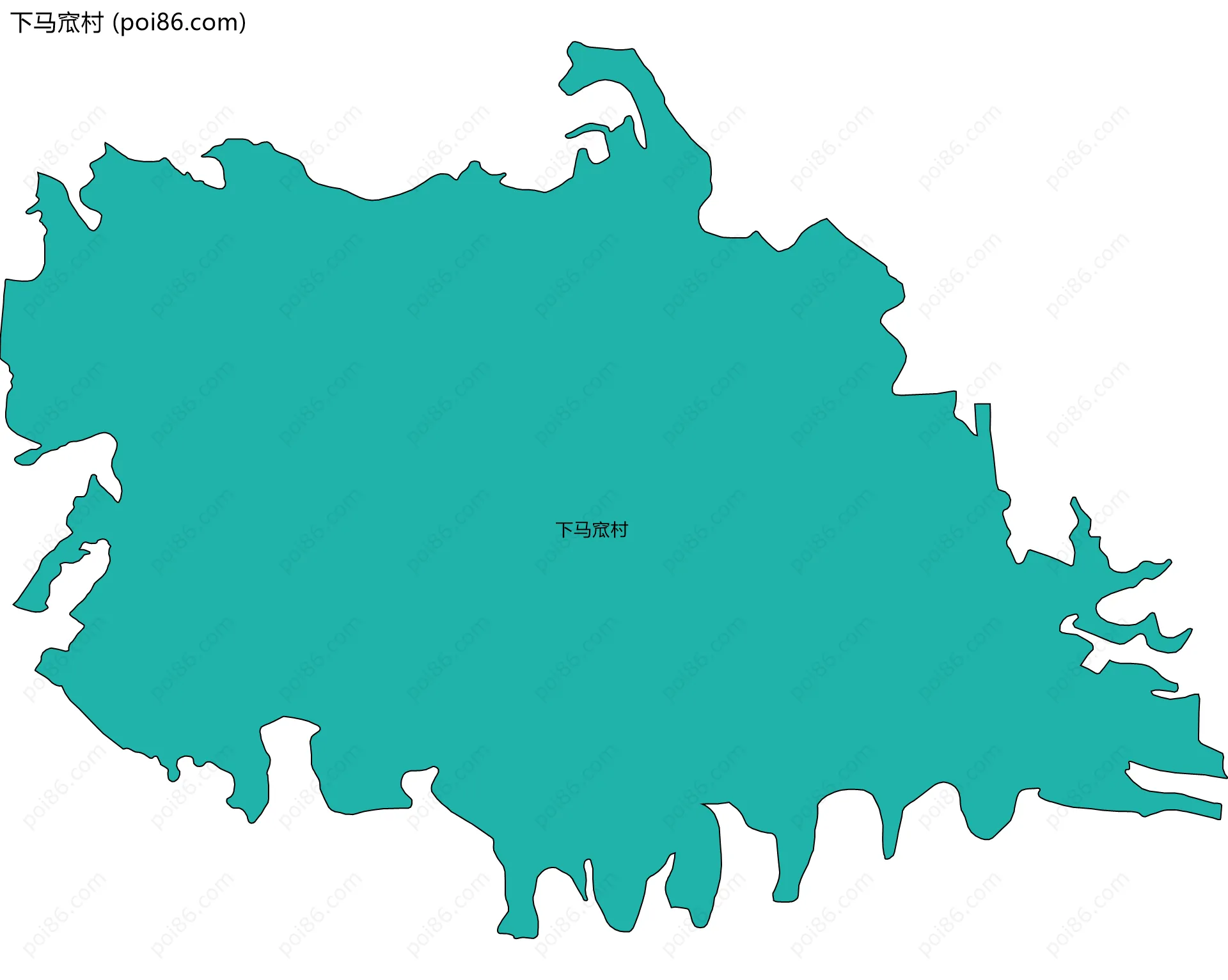 下马窊村边界地图