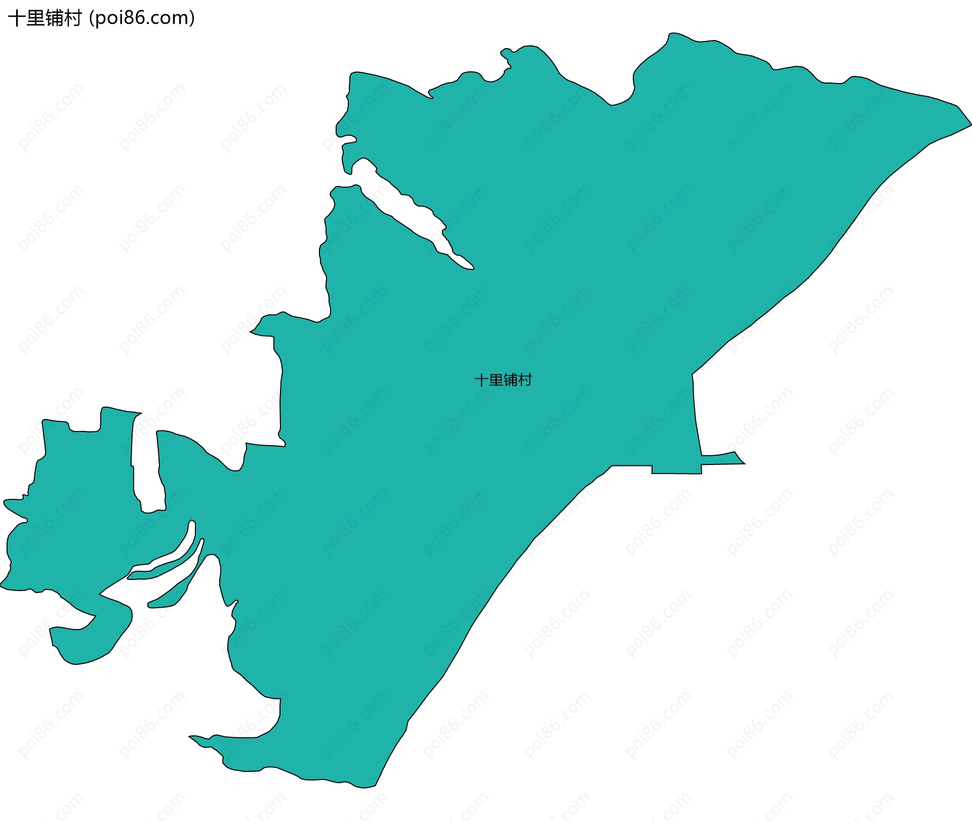 十里铺村边界地图