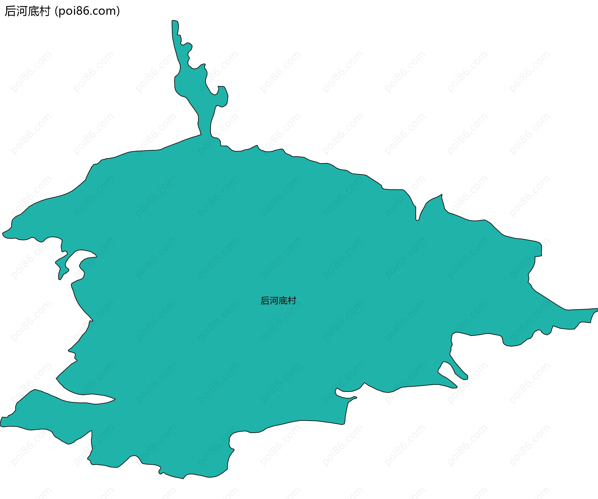 后河底村边界地图