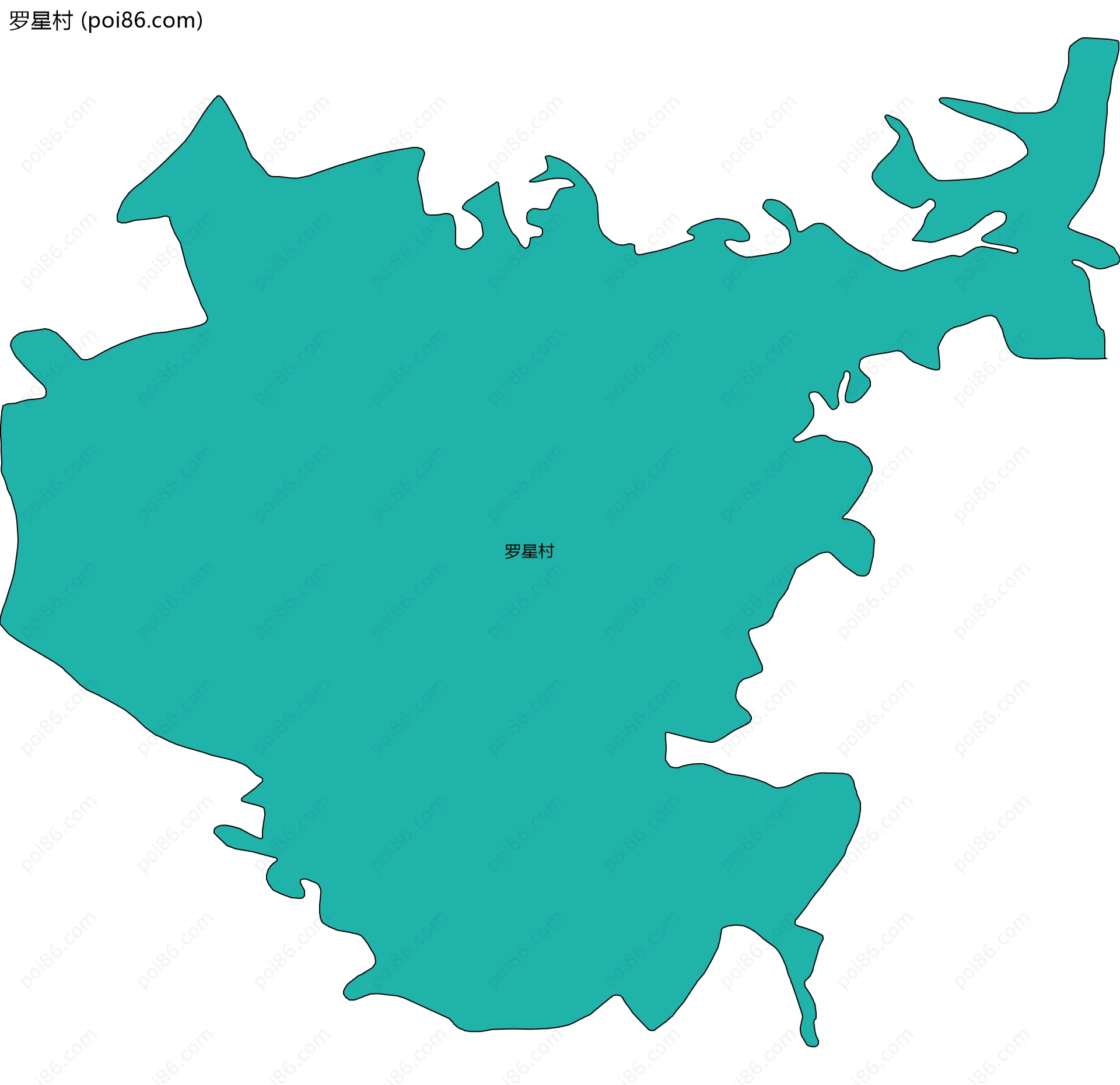 罗星村边界地图