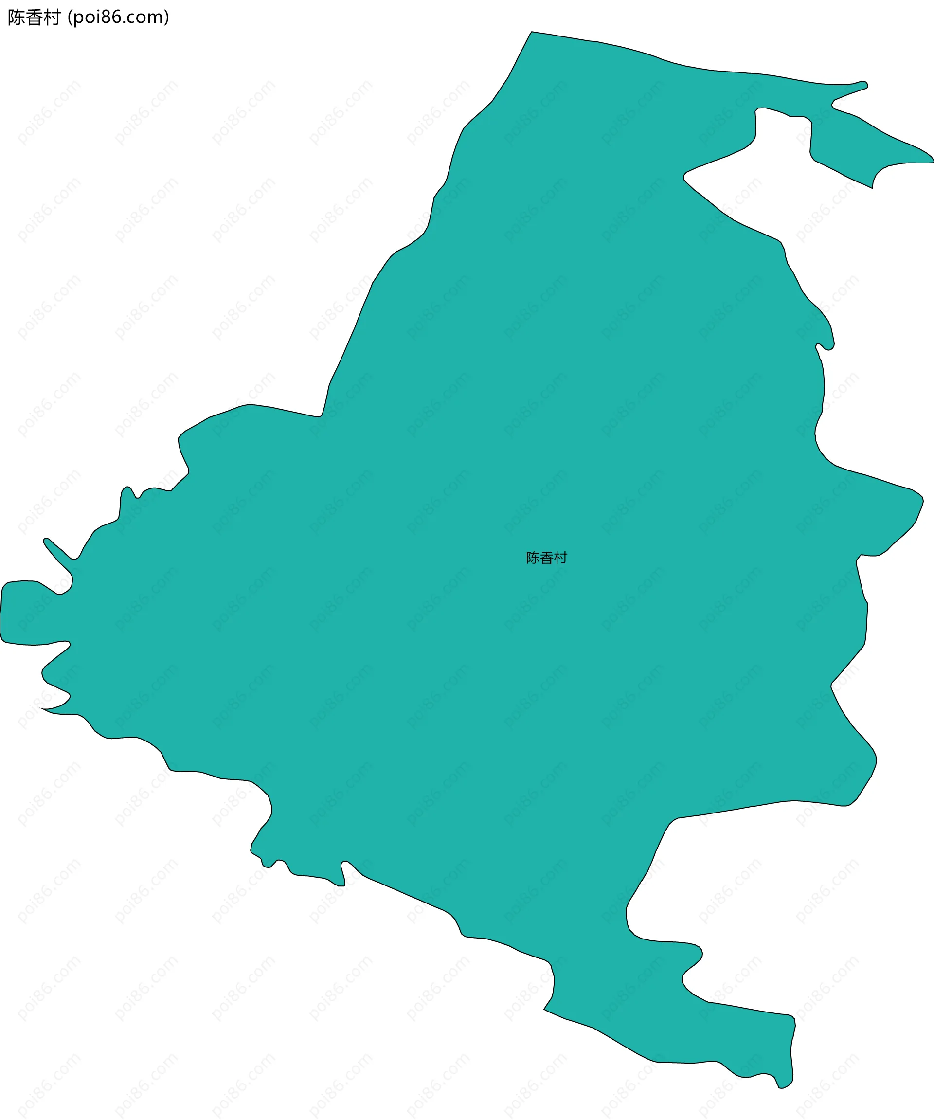 陈香村边界地图