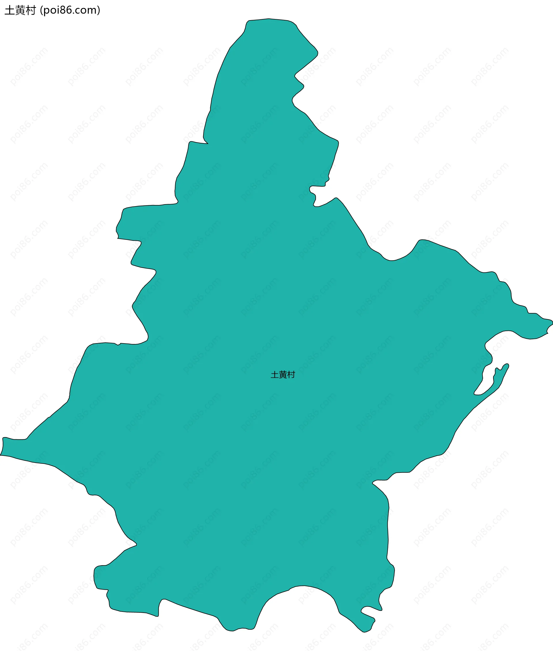 土黄村边界地图