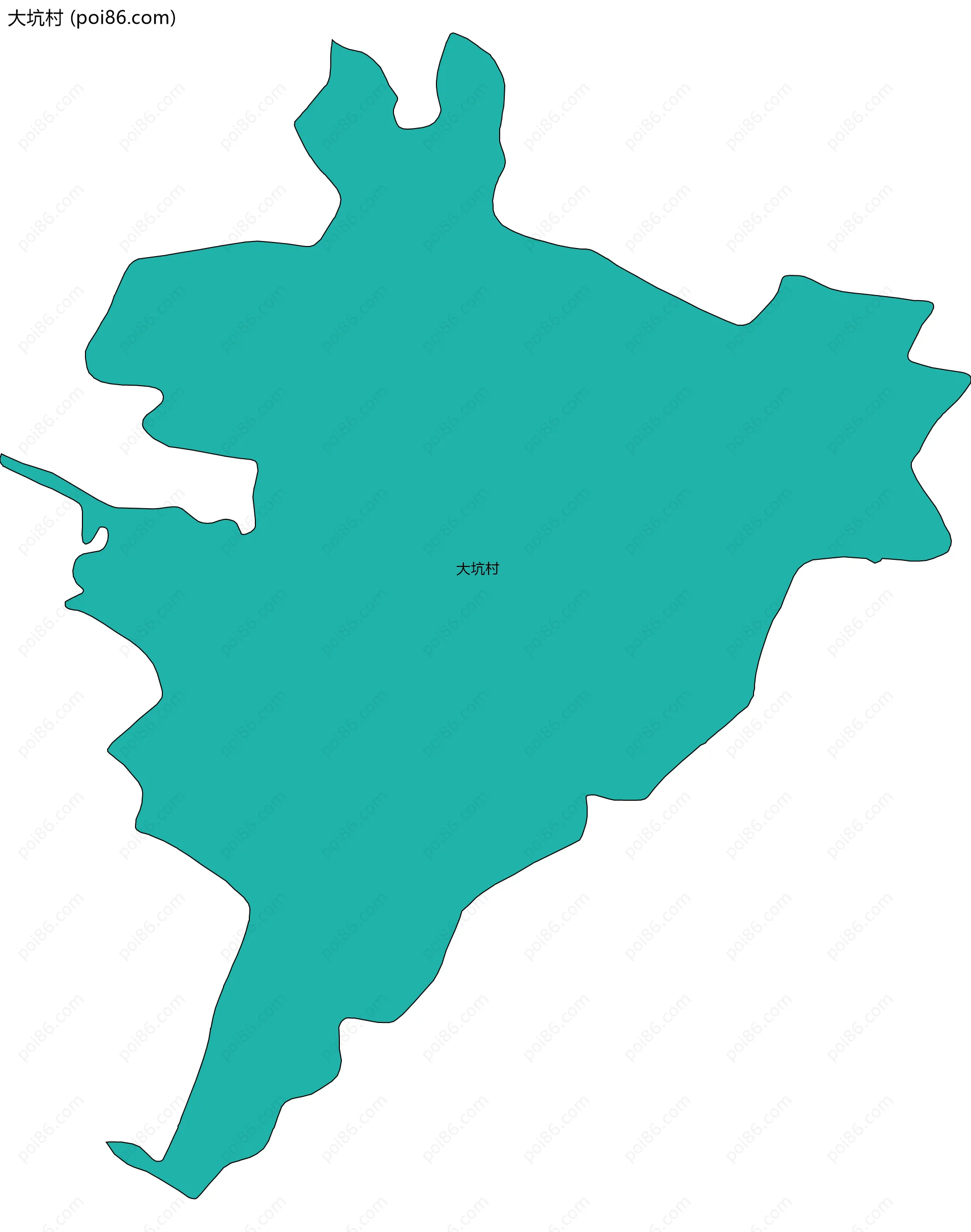 大坑村边界地图