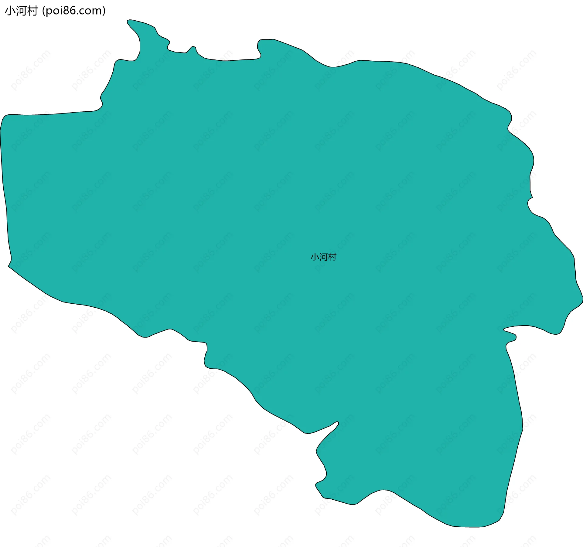 小河村边界地图