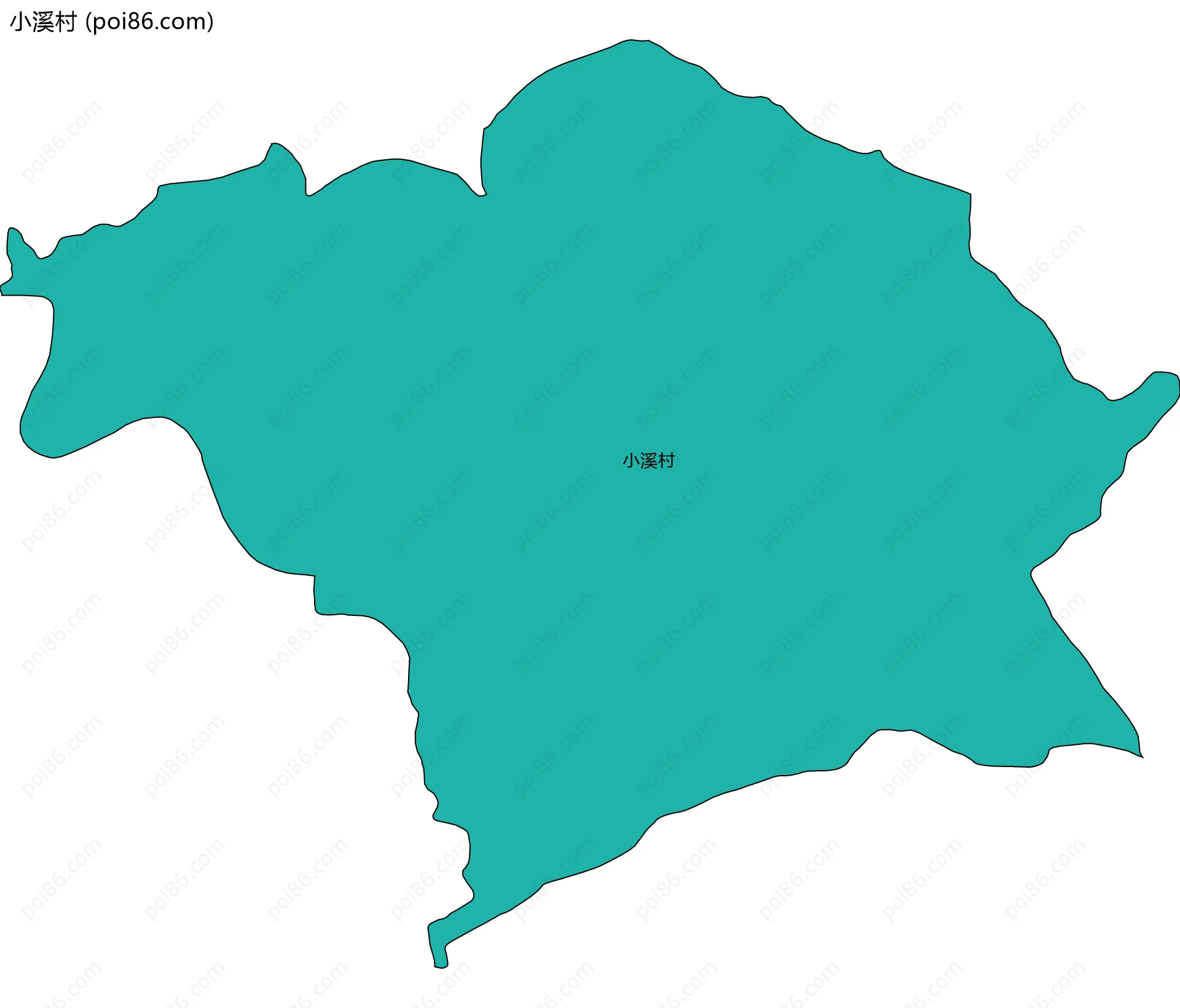 小溪村边界地图