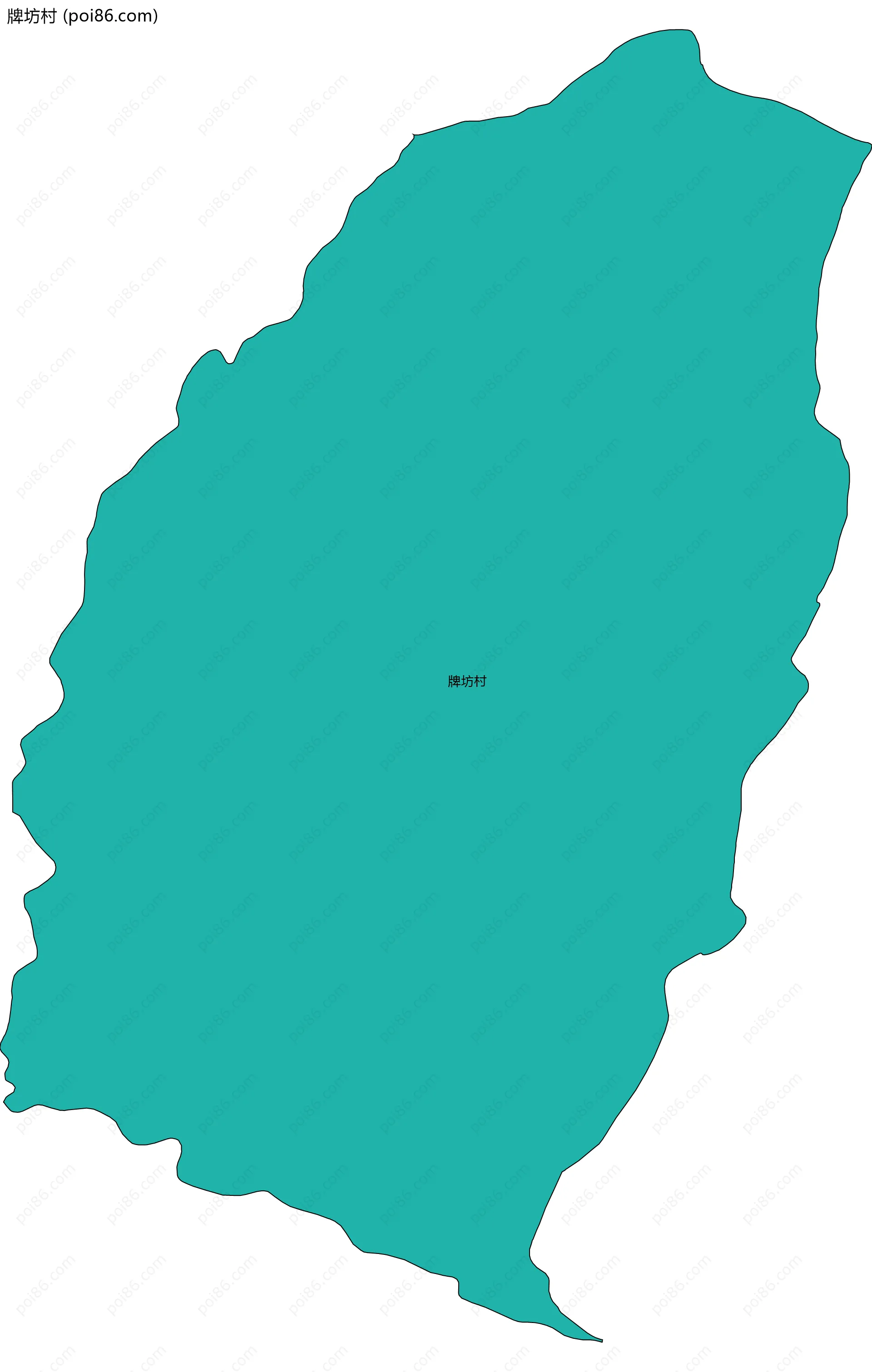 牌坊村边界地图