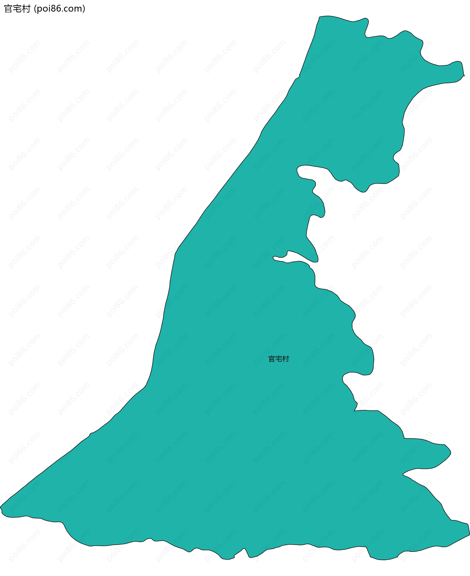 官宅村边界地图