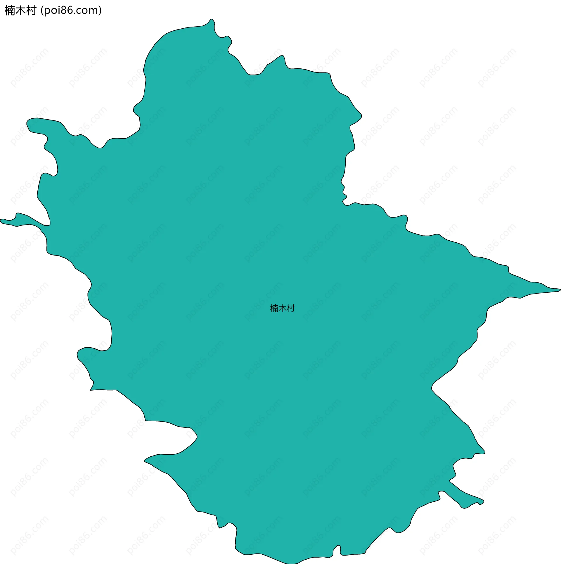 楠木村边界地图