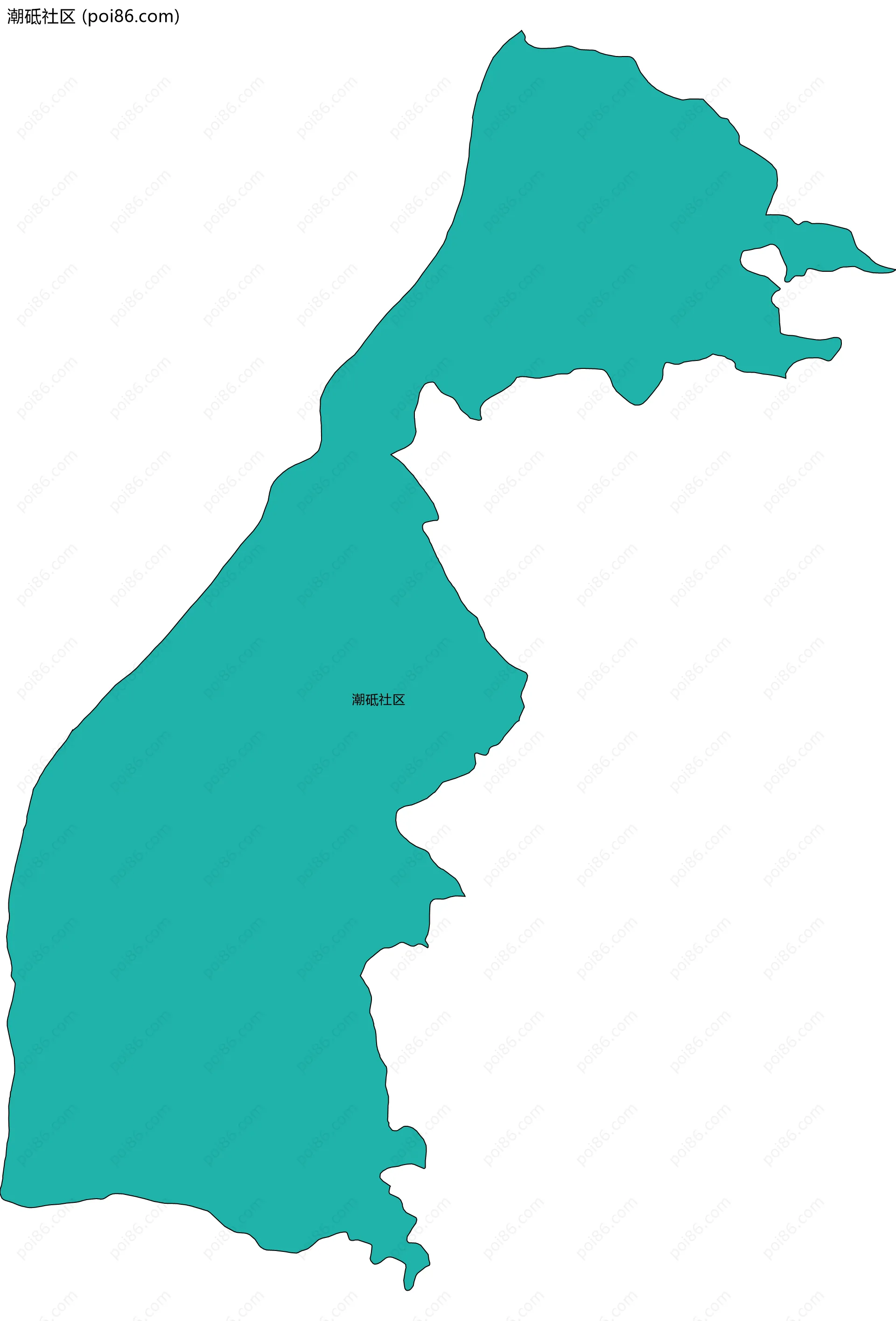 潮砥社区边界地图