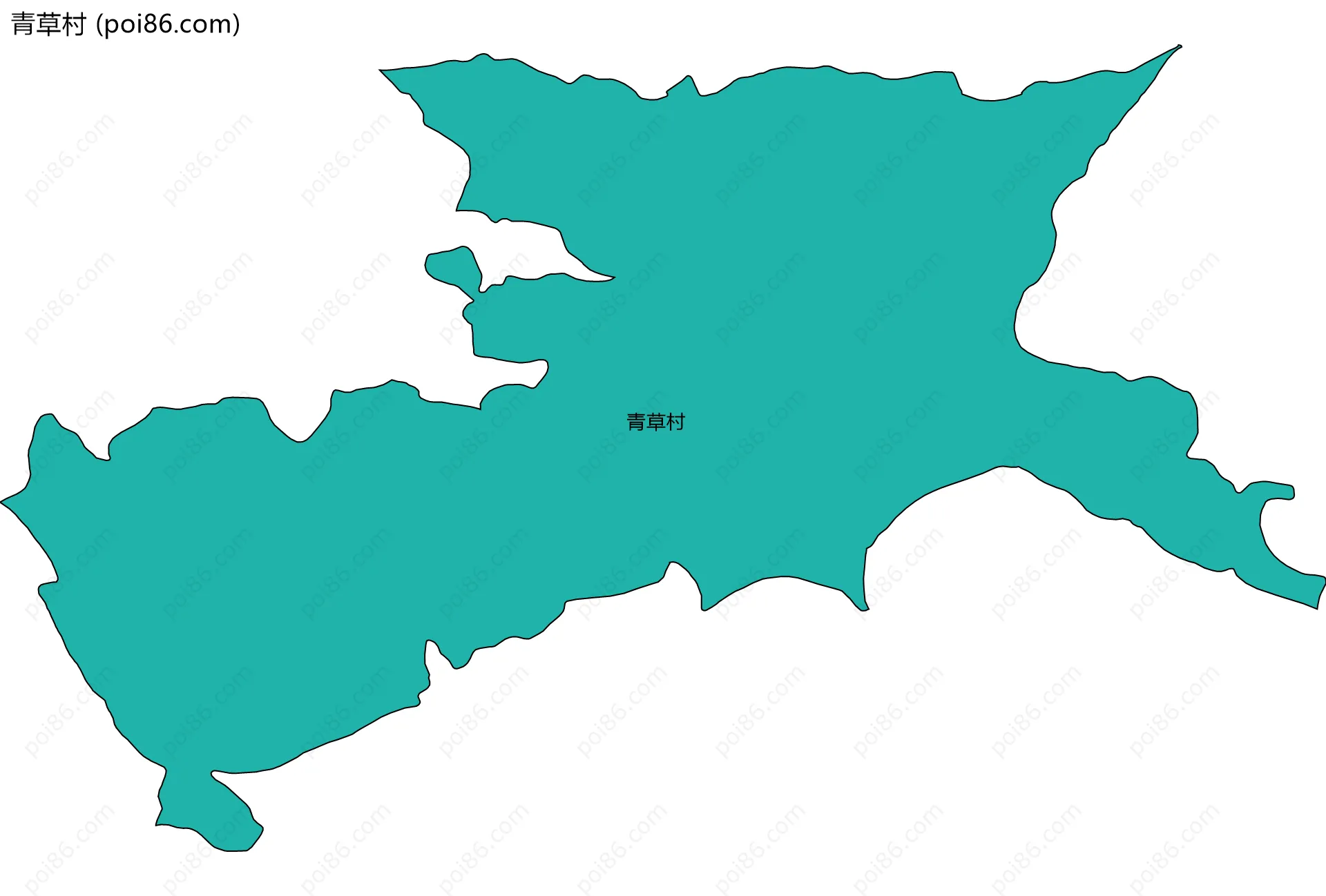 青草村边界地图