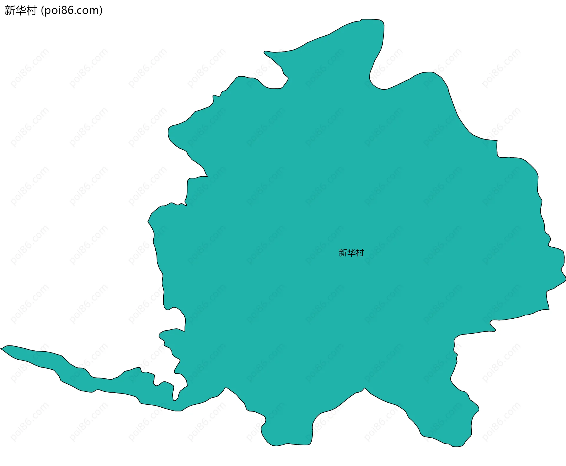 新华村边界地图