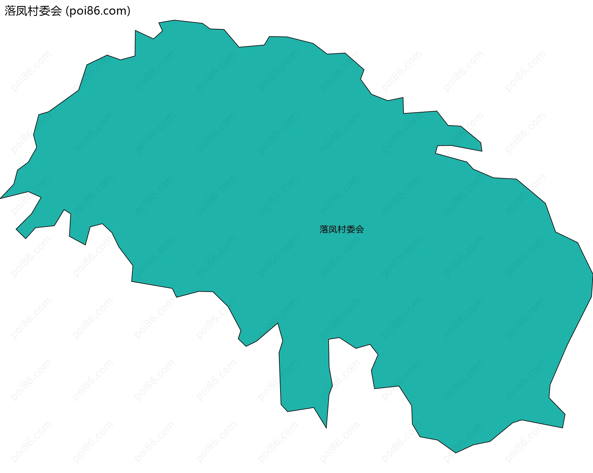 落凤村委会边界地图