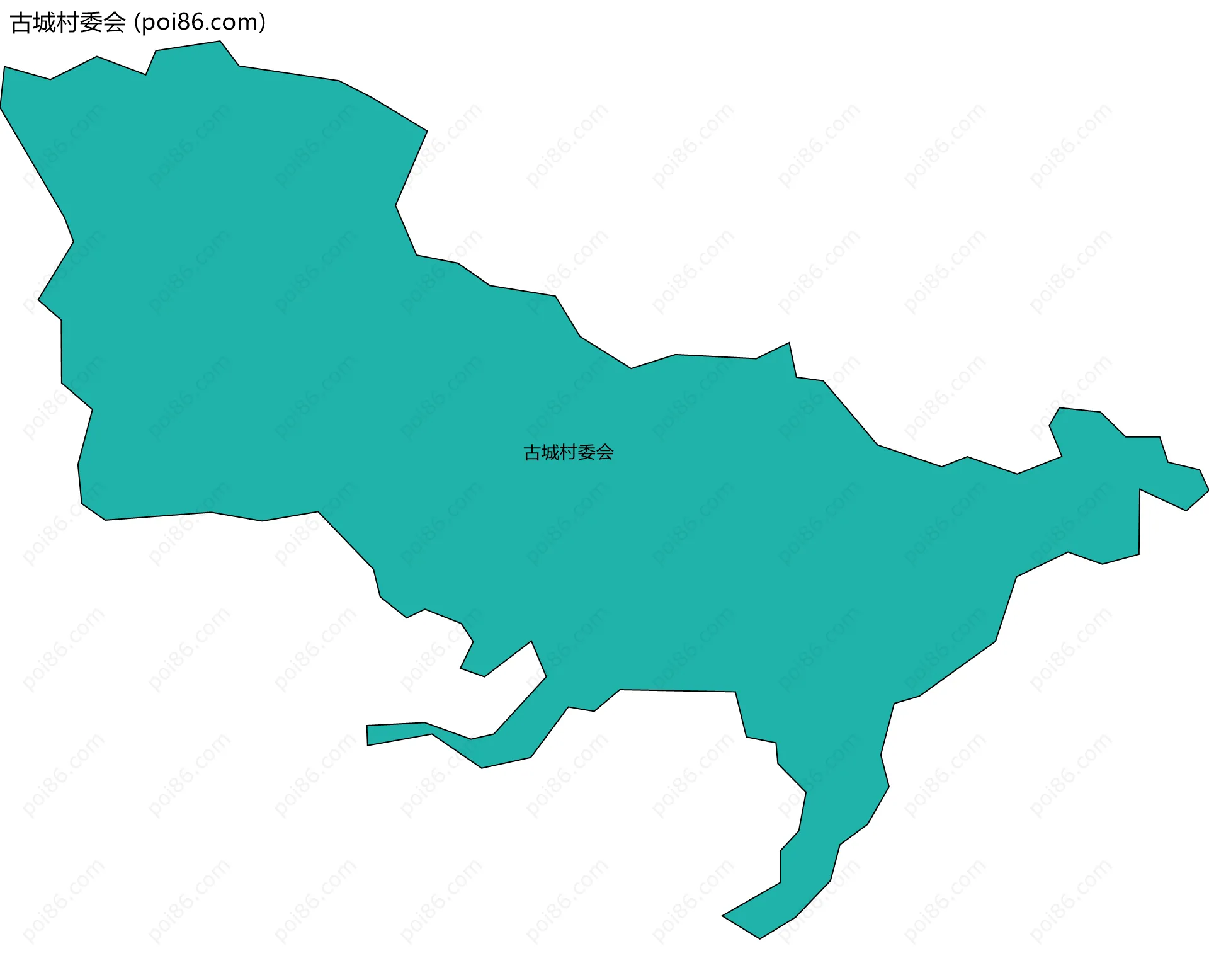 古城村委会边界地图