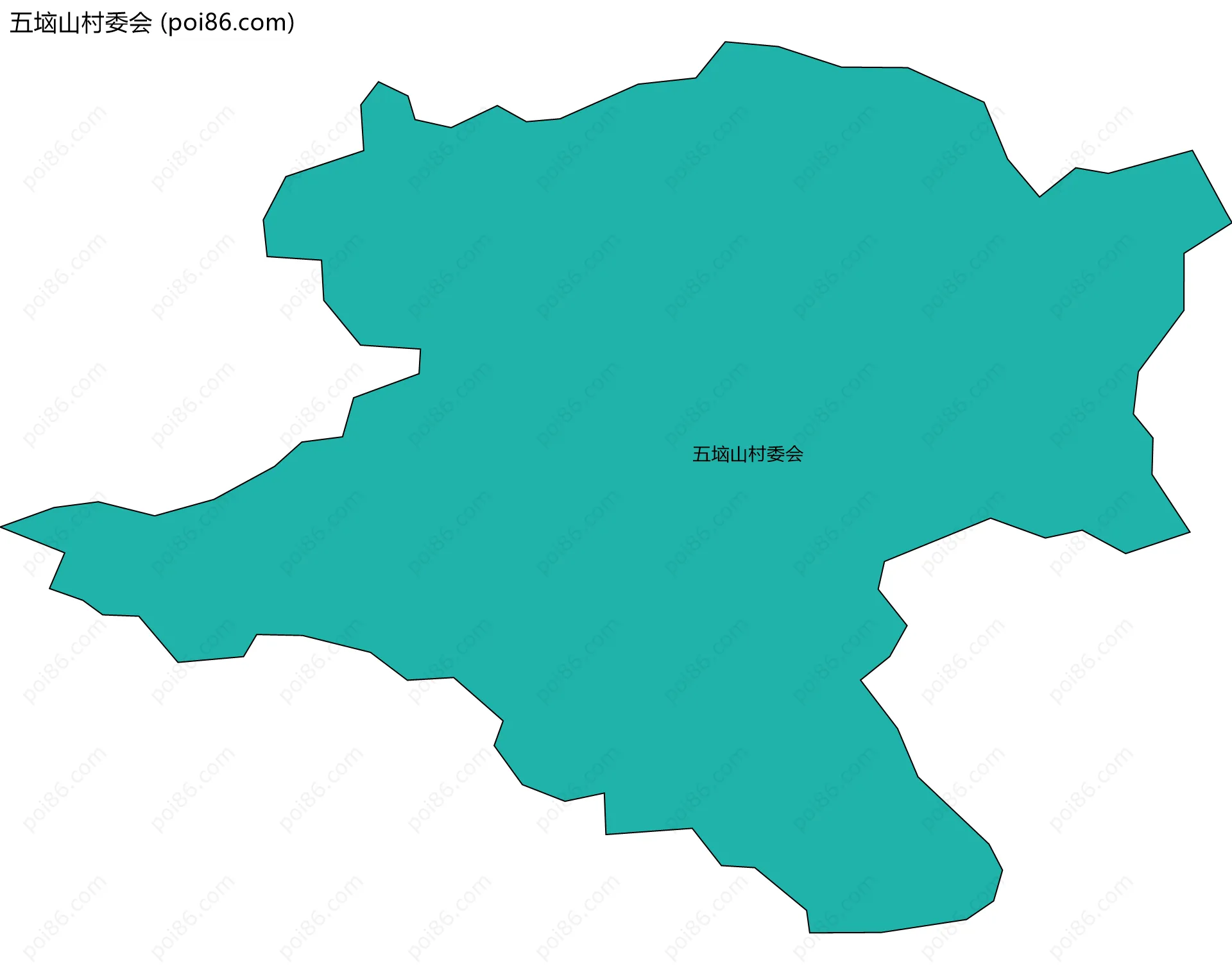 五垴山村委会边界地图