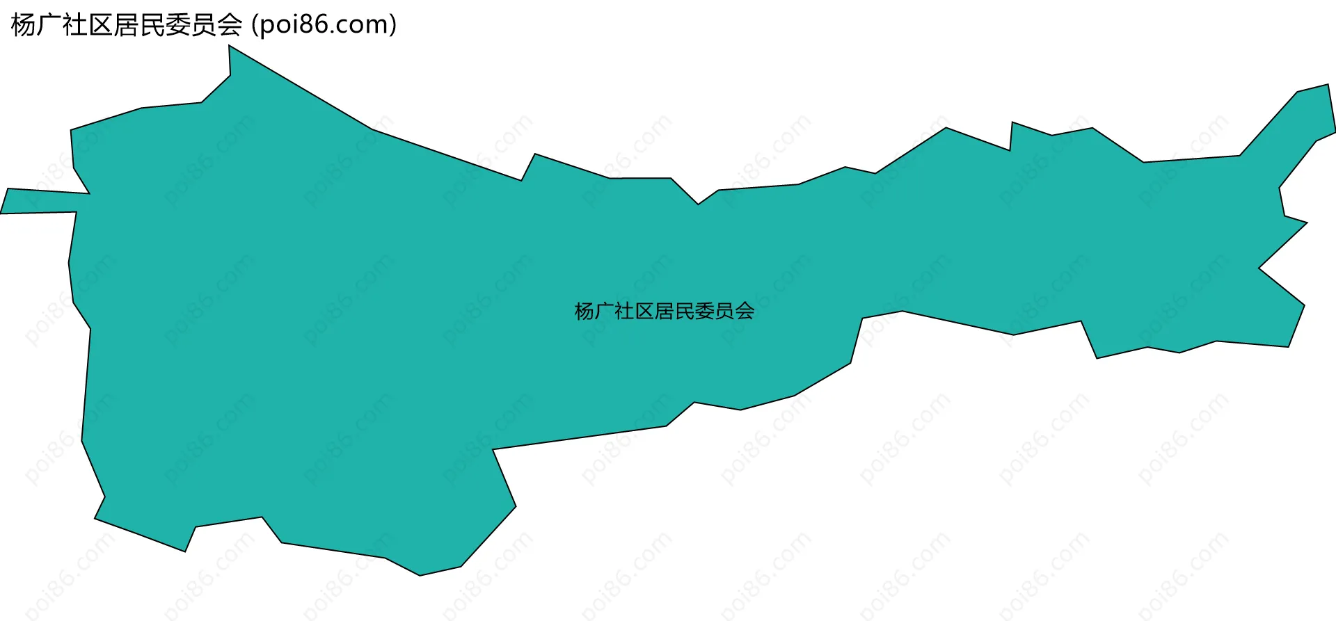 杨广社区居民委员会边界地图