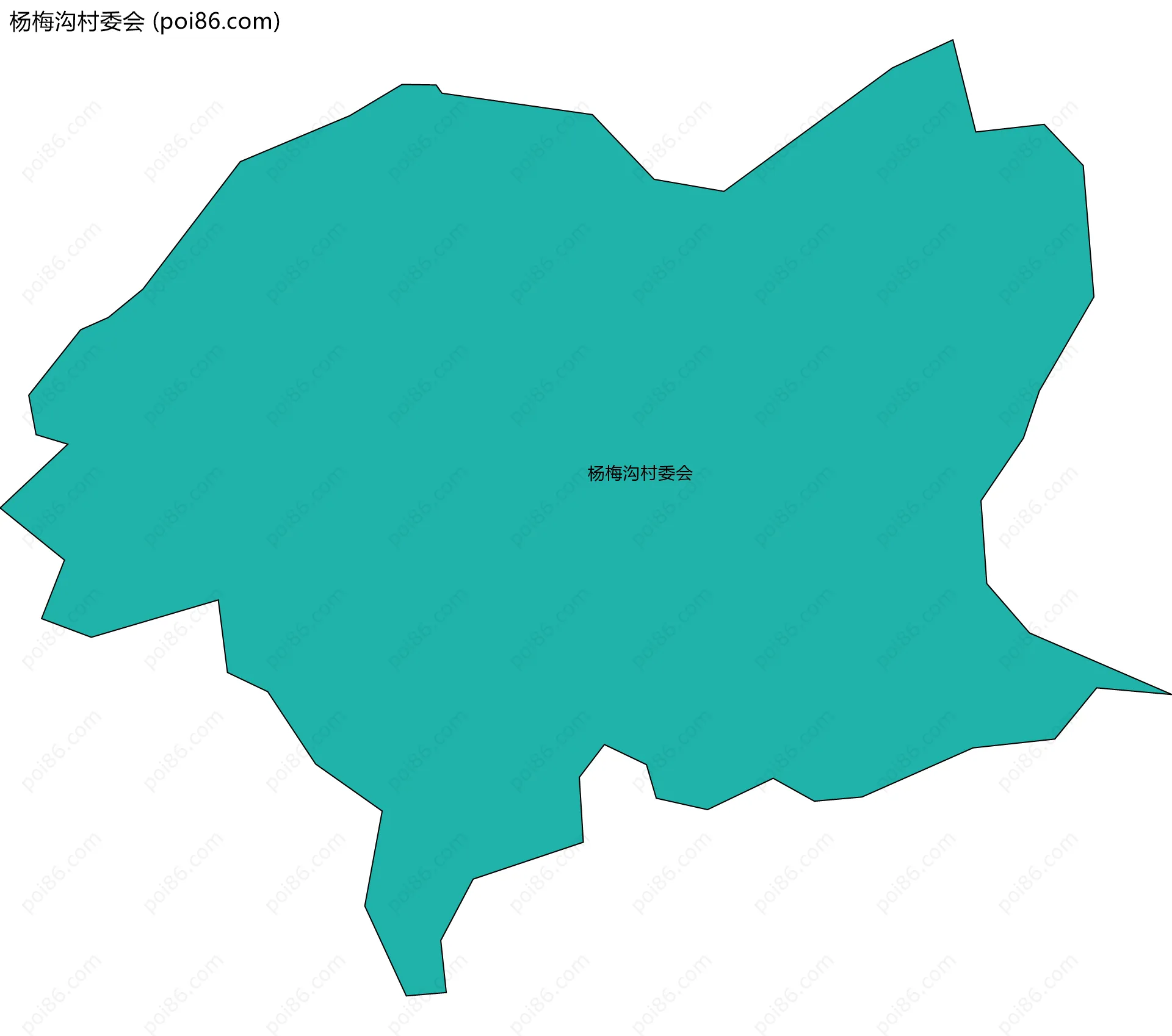 杨梅沟村委会边界地图