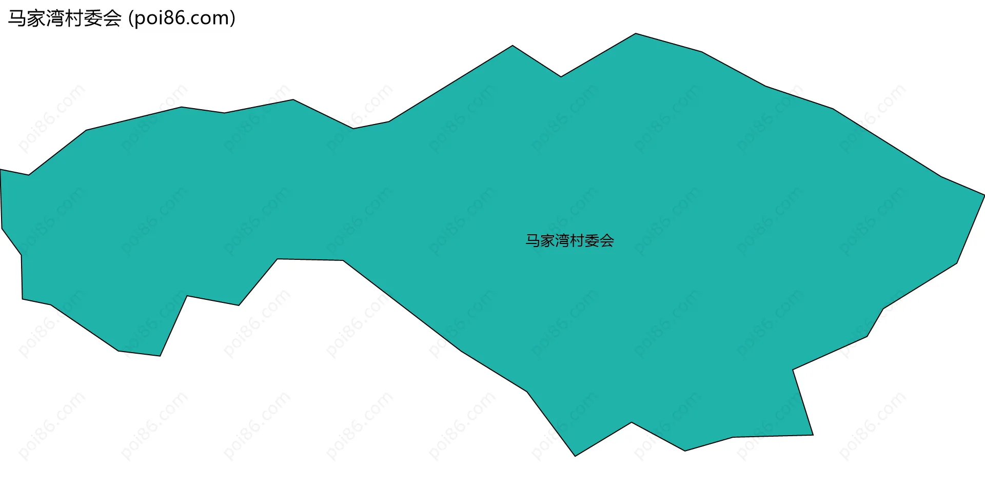 马家湾村委会边界地图