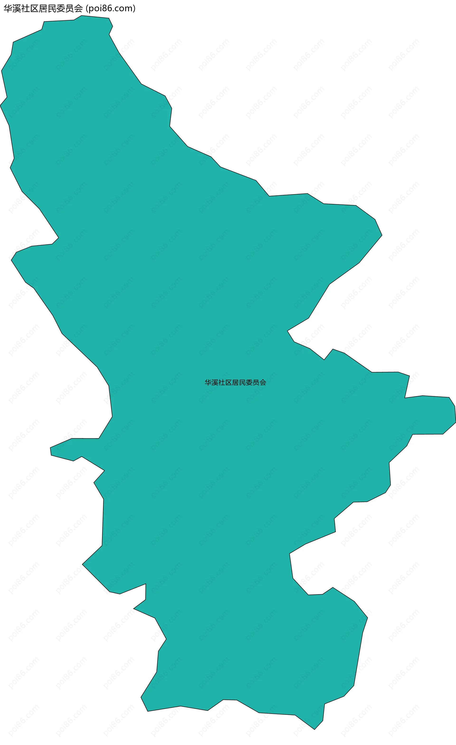 华溪社区居民委员会边界地图