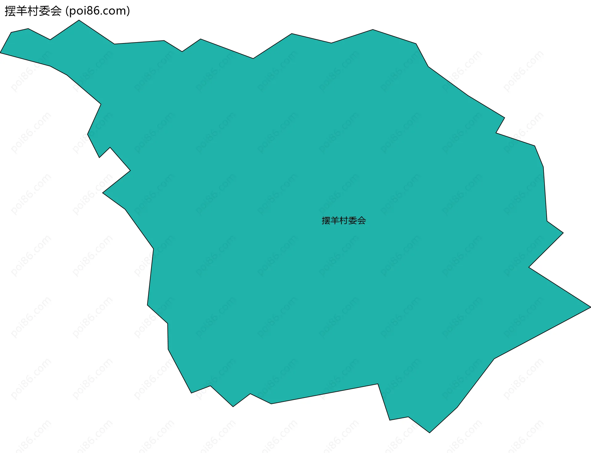 摆羊村委会边界地图