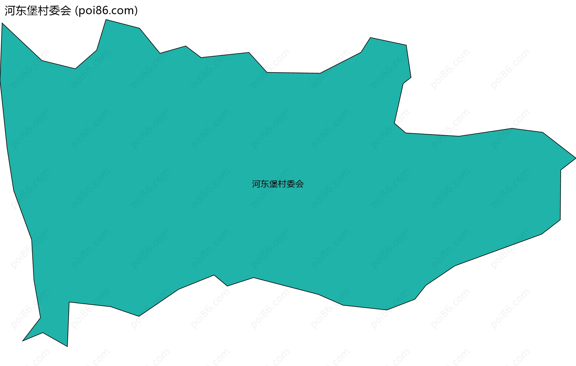 河东堡村委会边界地图